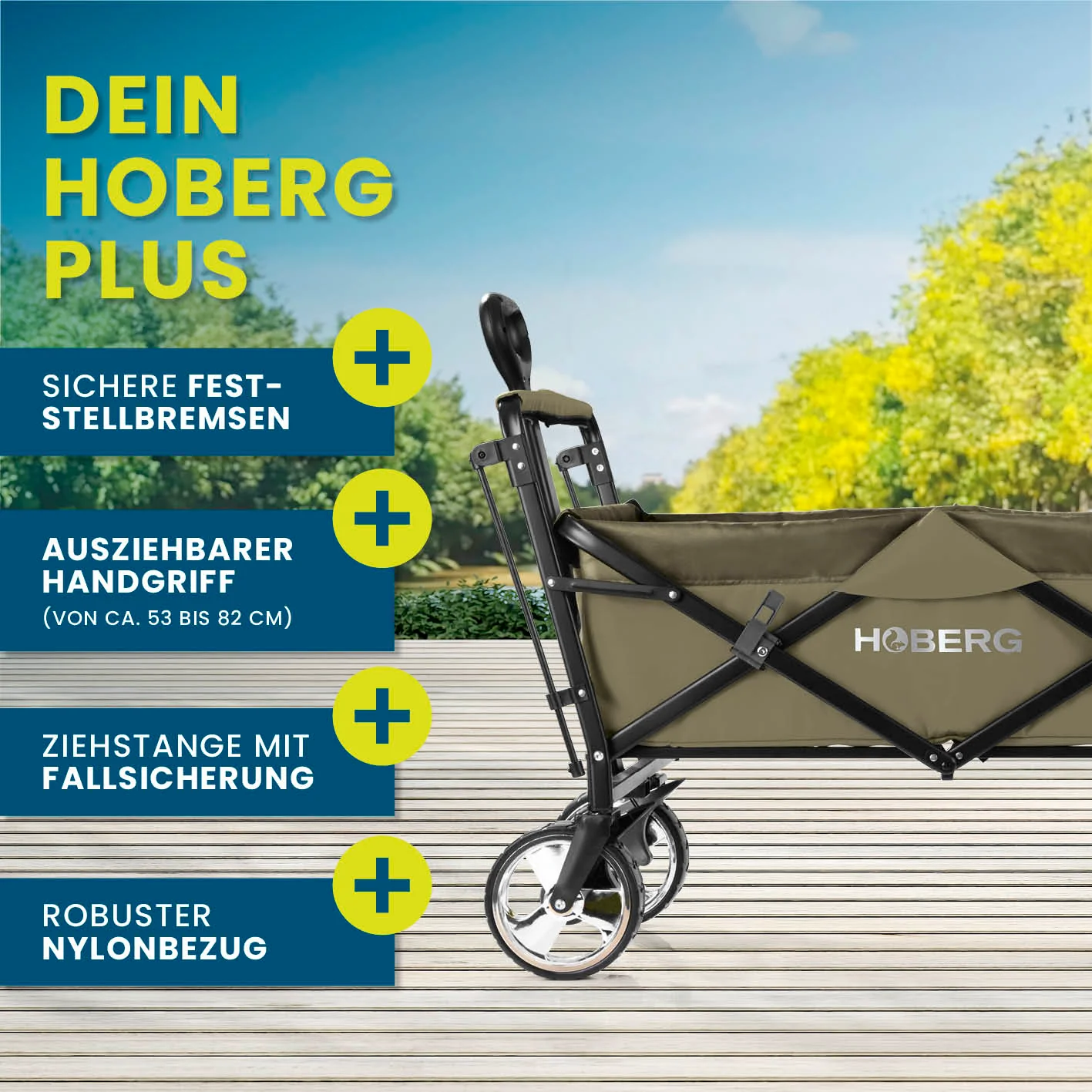 Faltbarer Bollerwagen - Beige - Image 6