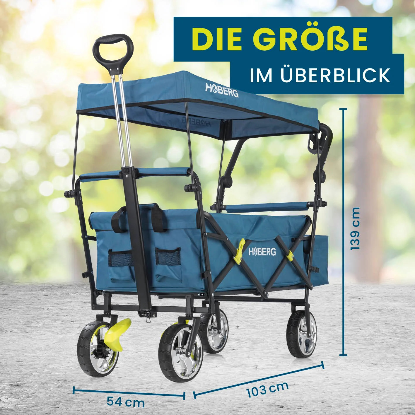Faltbarer Bollerwagen - Blau - Image 8