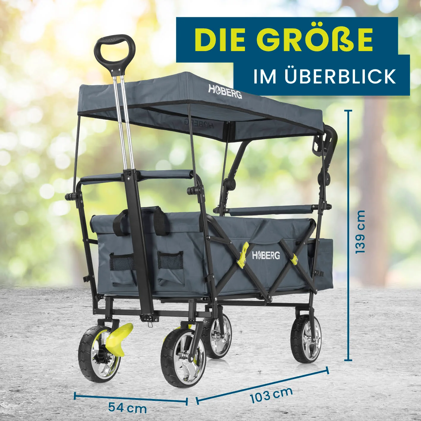 Faltbarer Bollerwagen - Grau - Image 8