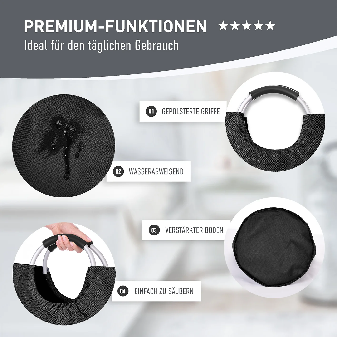 Faltbarer Pfandflaschen Sammelbehälter - Grau - Image 2
