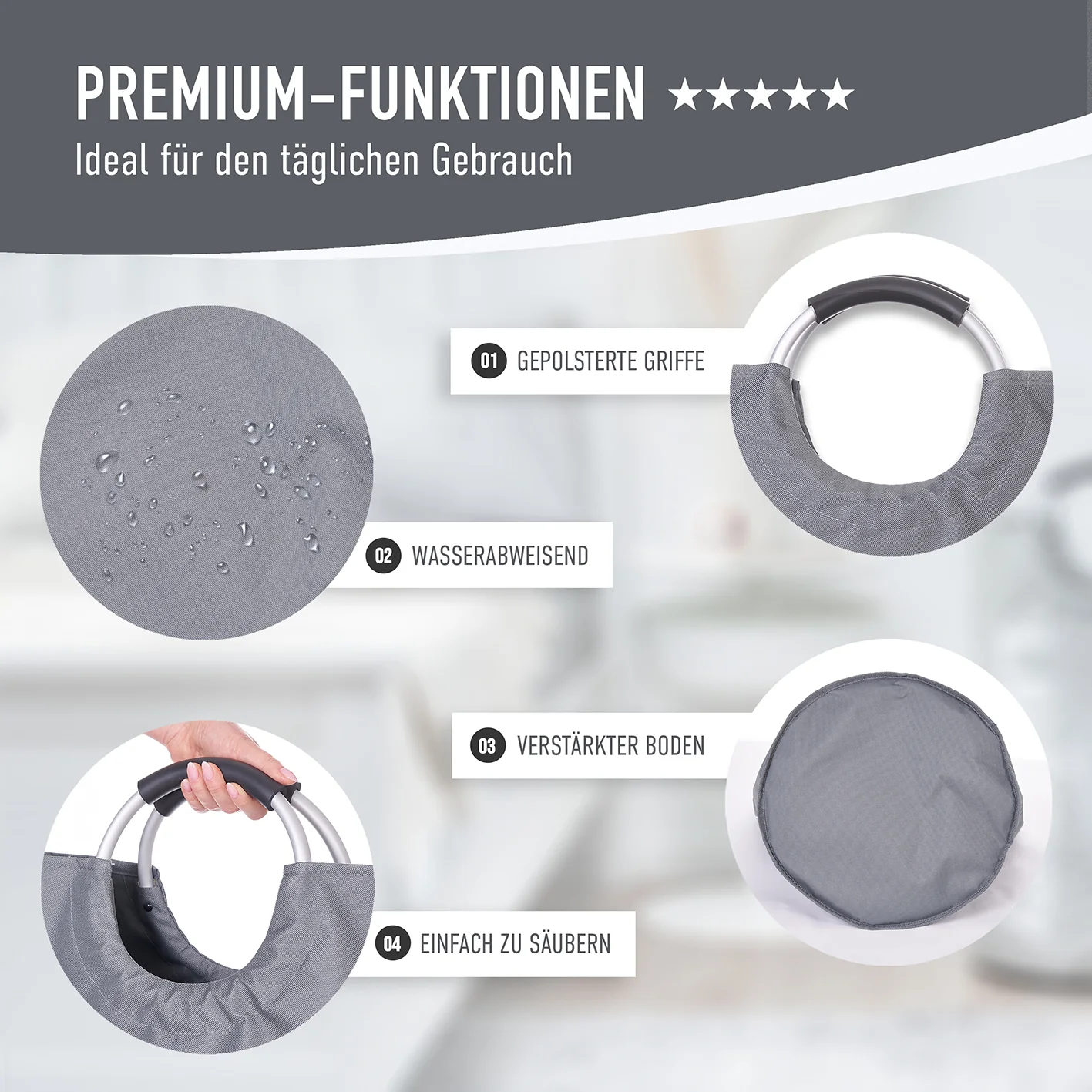 Faltbarer Pfandflaschen Sammelbehälter - Grau - Image 2