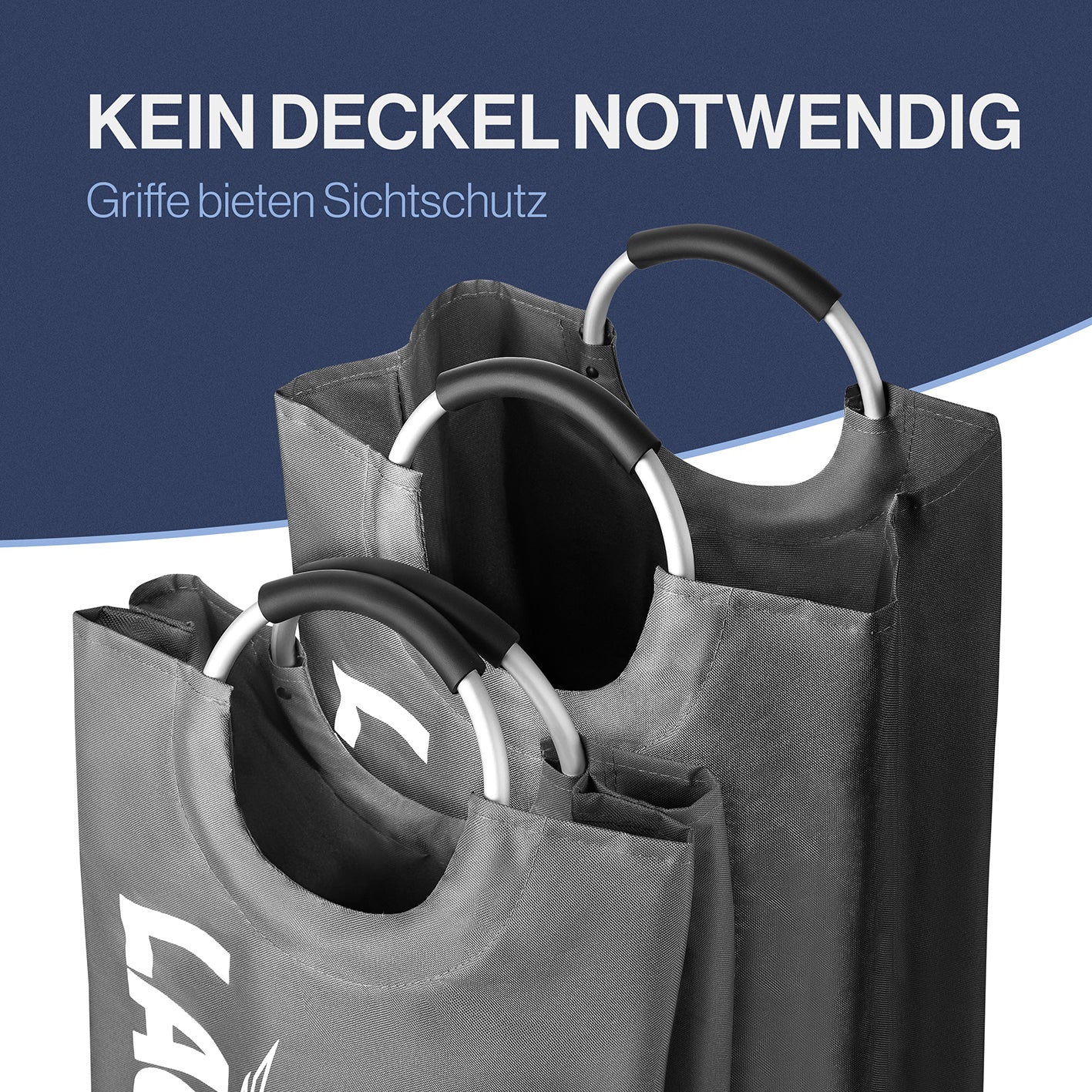 Faltbarer Wäschekorb - 2er-Set - Motiv Wolf & Hirsch - Image 5