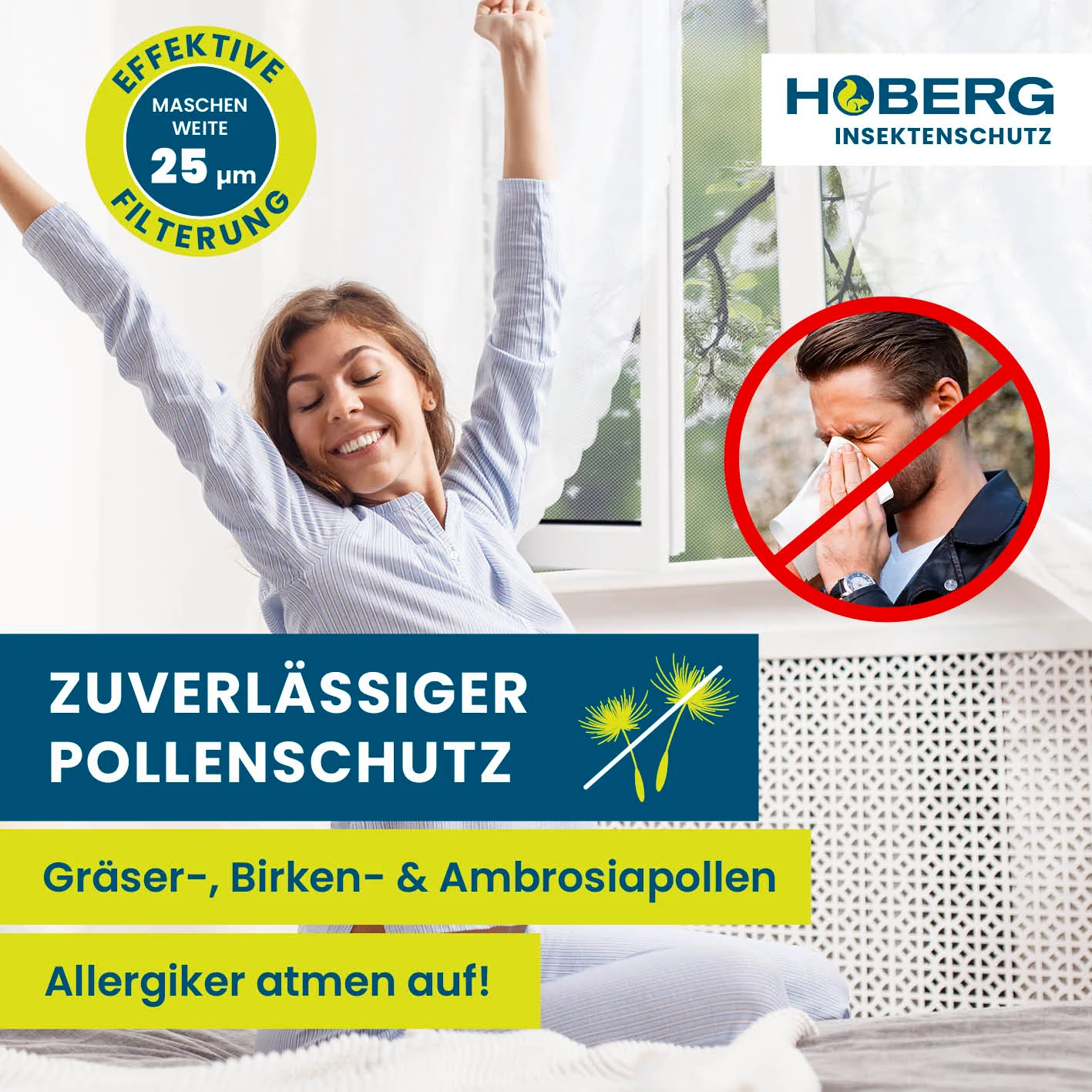 Insekten- & Pollenschutzgitter mit Magnetbefestigung - 2er-Set - Image 3