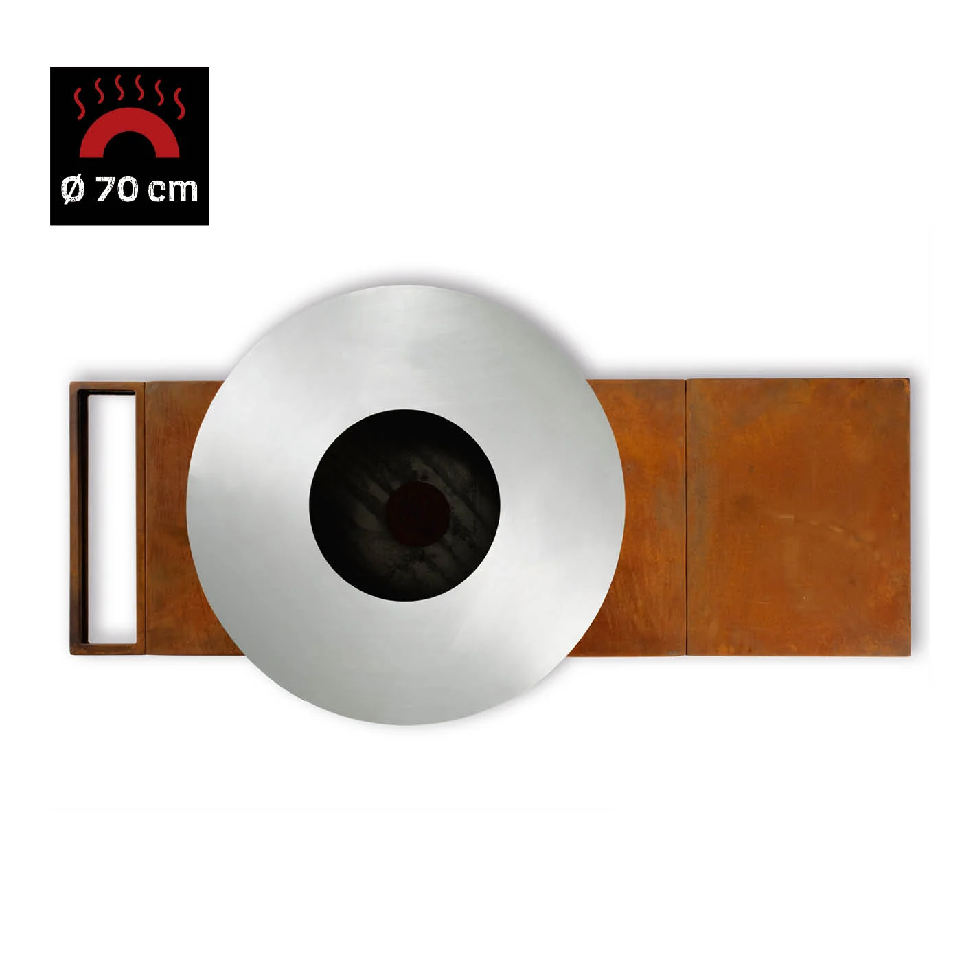 Feuerschalen-Wagen + Plancha-Grill KORREO - Ø 70 cm - Image 4