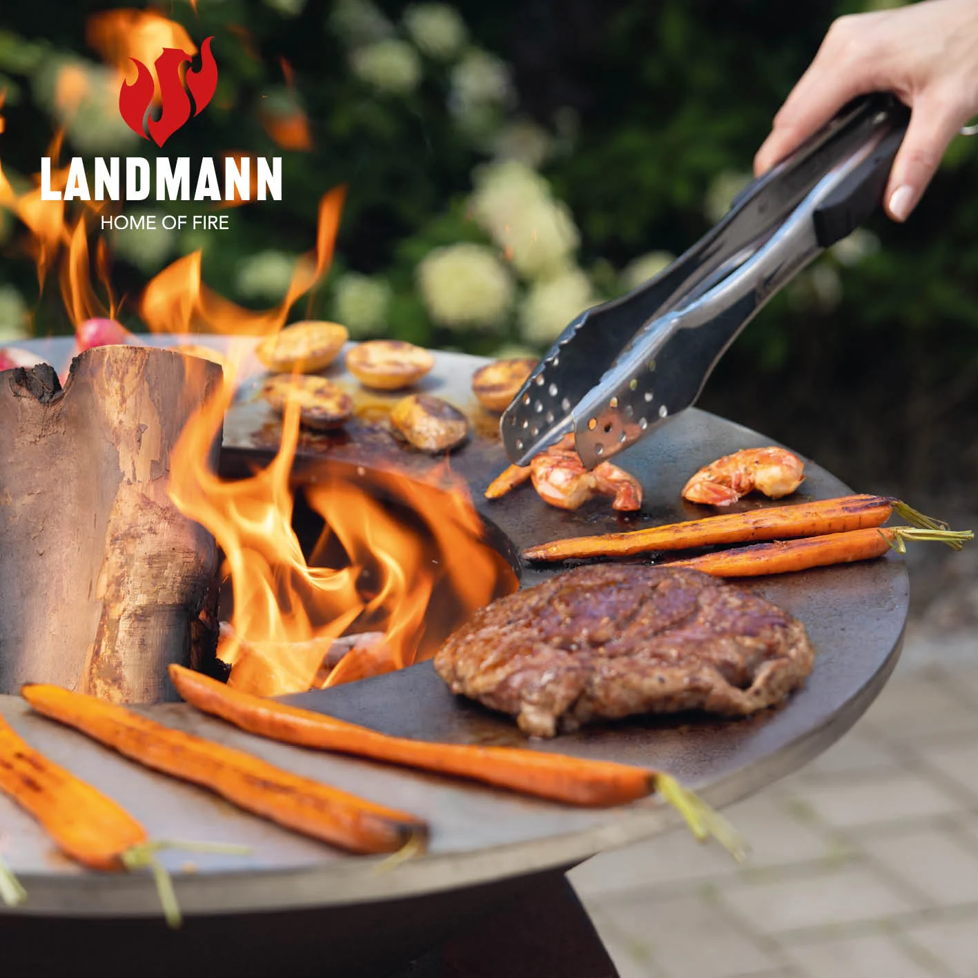Feuerschalen-Wagen + Plancha-Grill KORREO - Ø 70 cm - Image 9