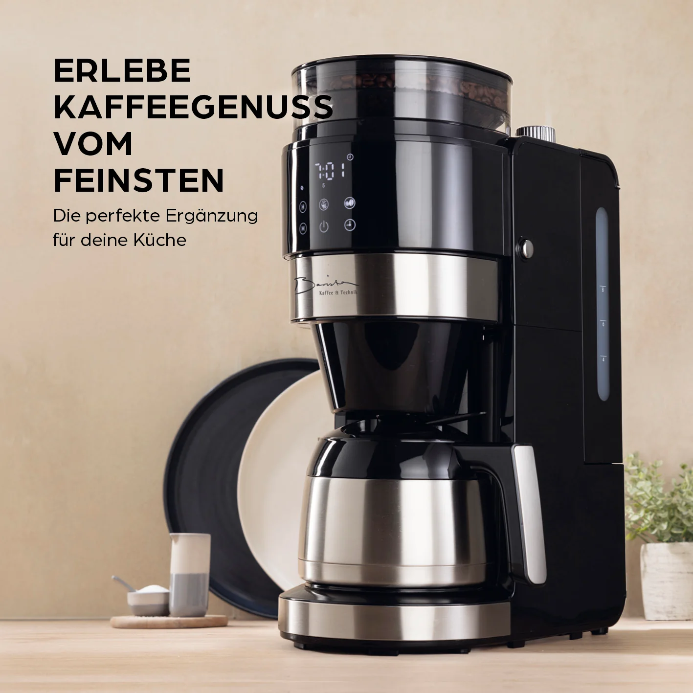 Filterkaffeemaschine Touch Iso mit Mahlwerk - Schwarz - Image 9