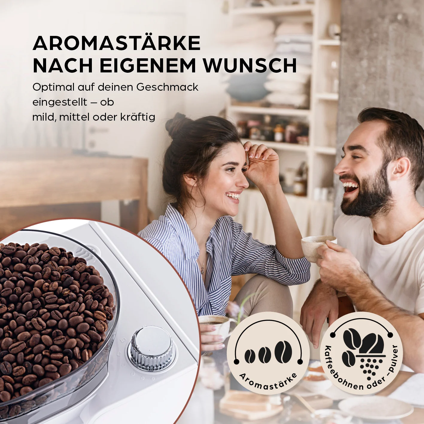 Filterkaffeemaschine Touch Iso mit Mahlwerk - Weiß - Image 6