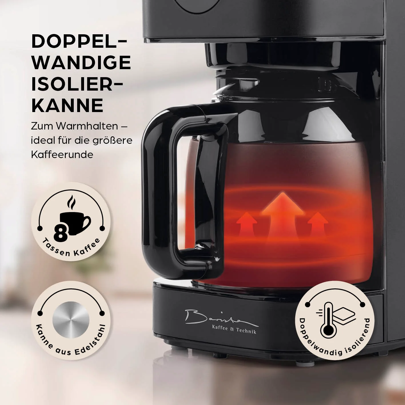 Filterkaffeemaschine Touch Iso - Schwarz - Image 3