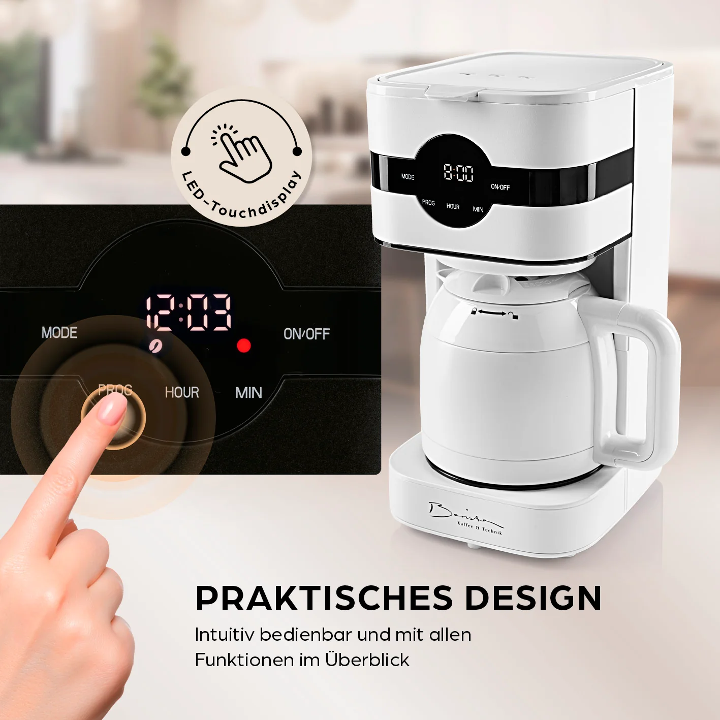 Filterkaffeemaschine Touch Iso - weiß - Image 4