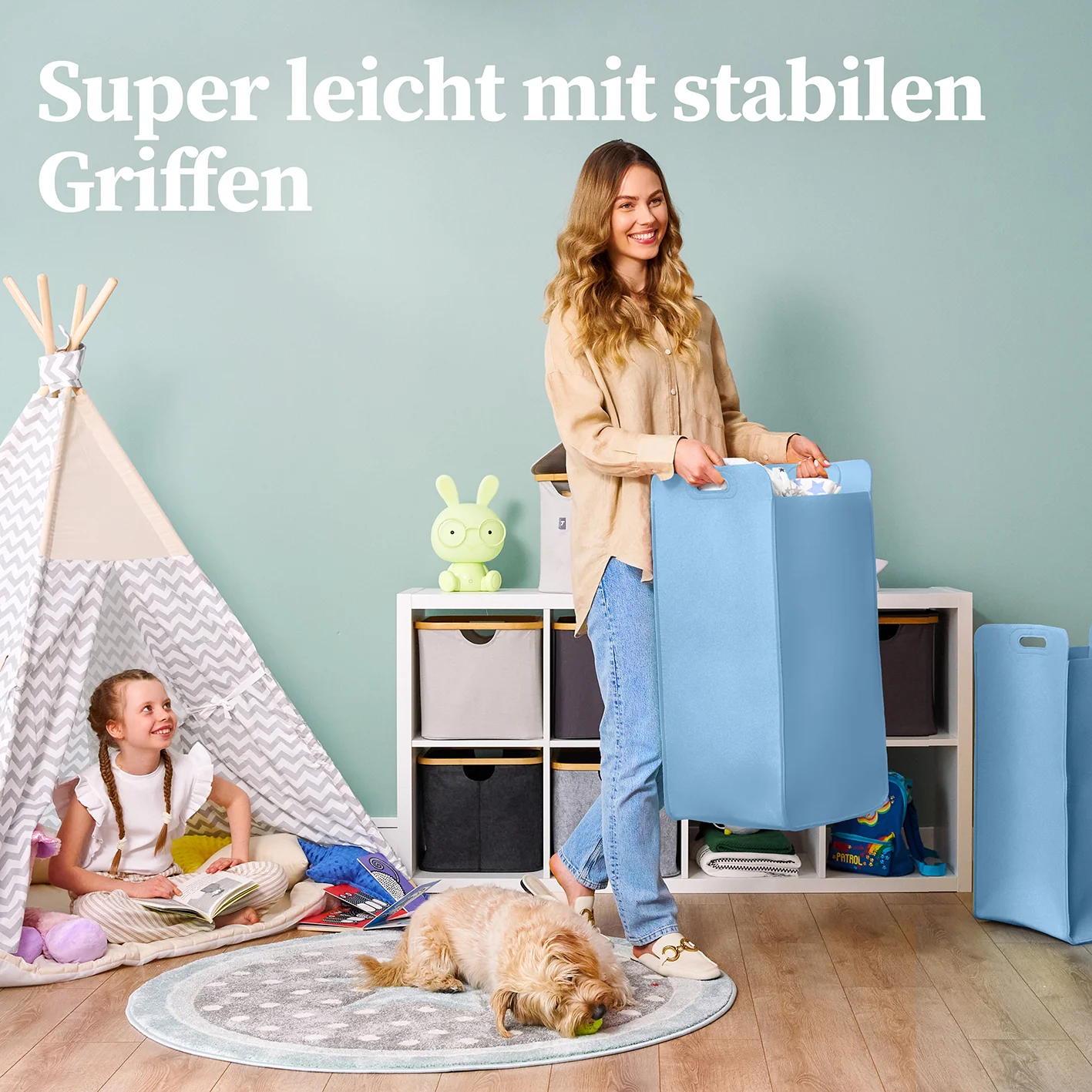 Filz-Aufbewahrungskorb "Katy" 75 l - Blau - Image 5