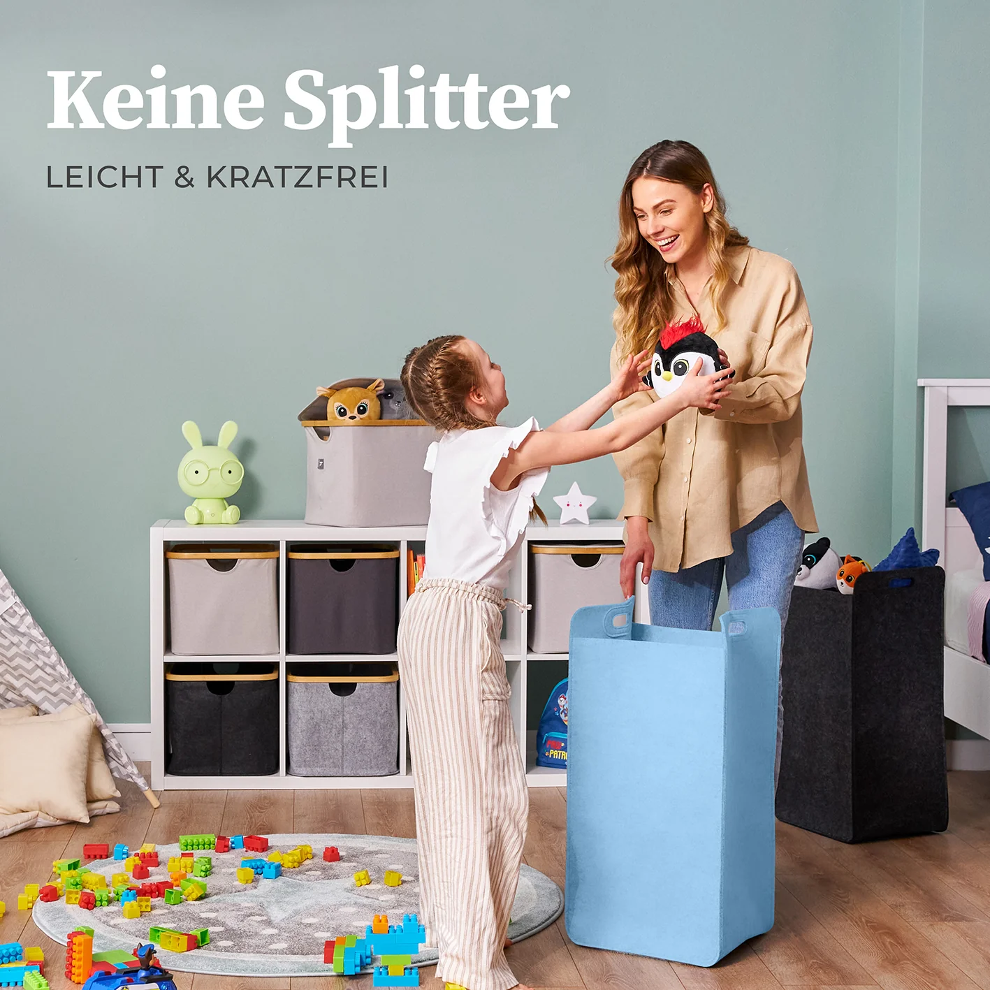 Filz-Aufbewahrungskorb "Katy" 75 l - Blau - Image 6