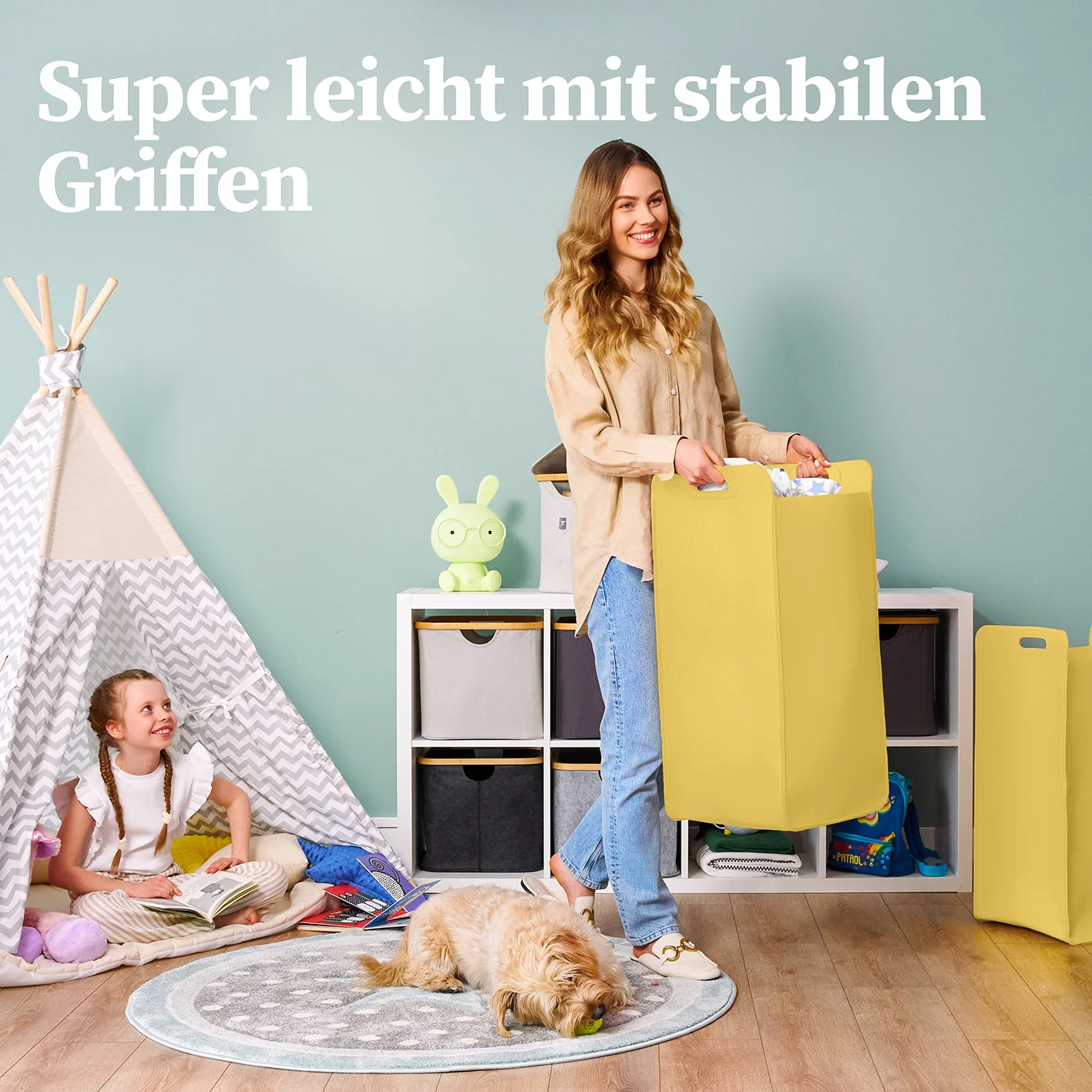 Filz-Aufbewahrungskorb "Katy" 75 l - Gelb - Image 5