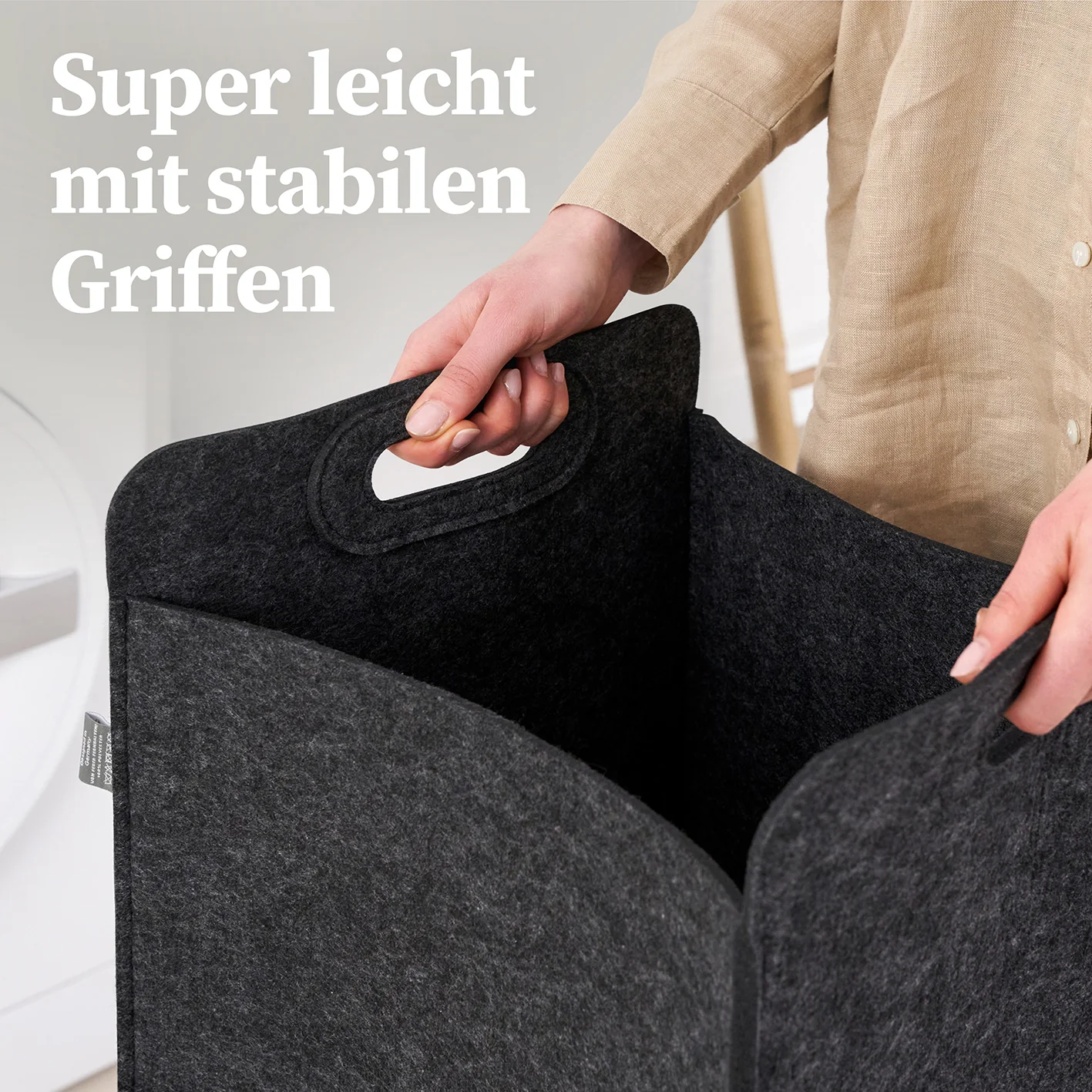 Filz-Aufbewahrungskorb "Katy" 80 l - Dunkelgrau - Image 7