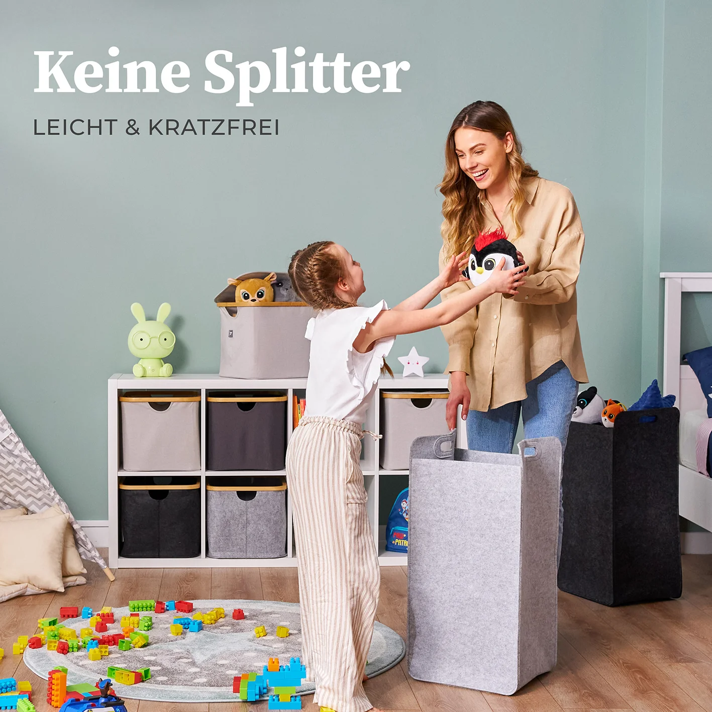 Filz-Aufbewahrungskorb "Katy" 80 l - Dunkelgrau - Image 8