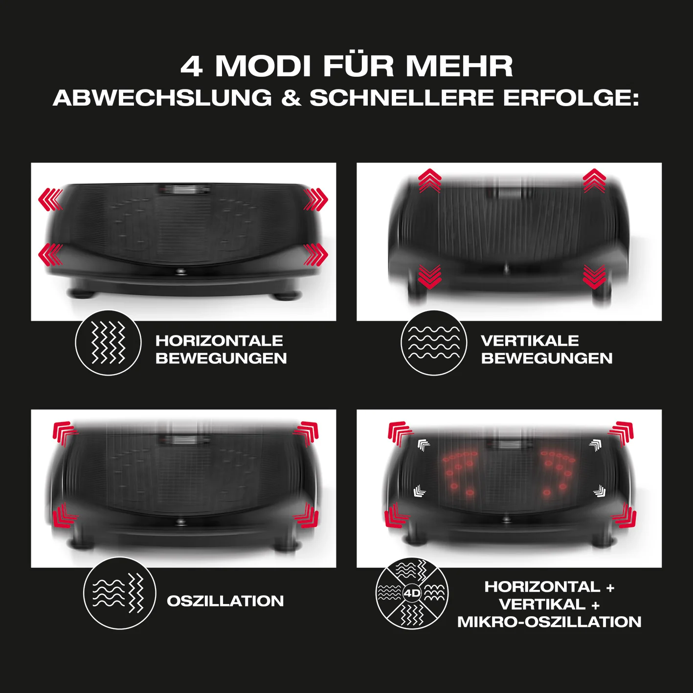 4D Vibrationsplatte - 3 Vibrationsmodi, 4D-Technologie & 60 Intensitätsstufen - Image 6