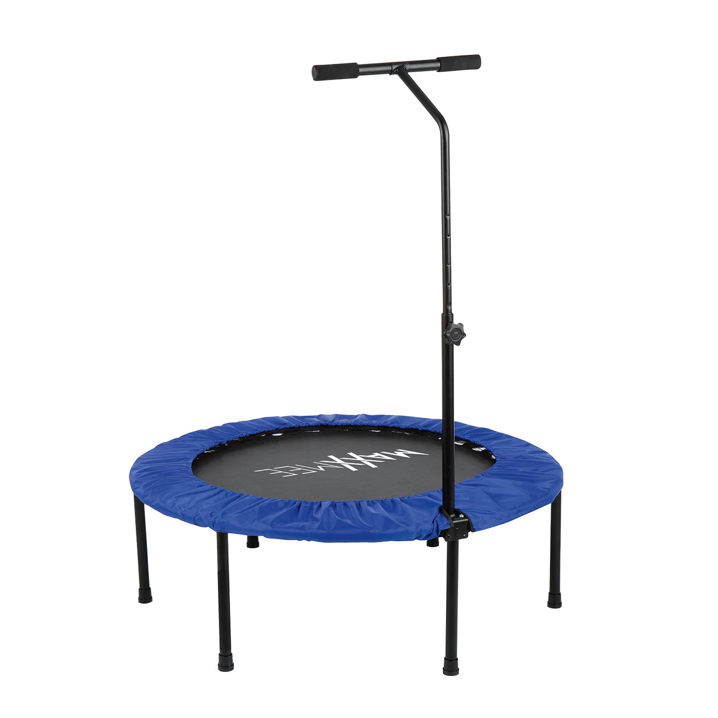 Fitness Trampolin - Mit höhenverstellbarer Haltestange - blau/schwarz - Image 2