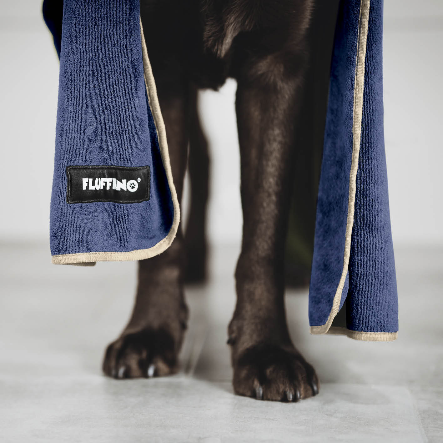 Hundehandtuch Mikrofaser – 2er-Pack - 120 x 70 cm - Beige & Blau - Image 6
