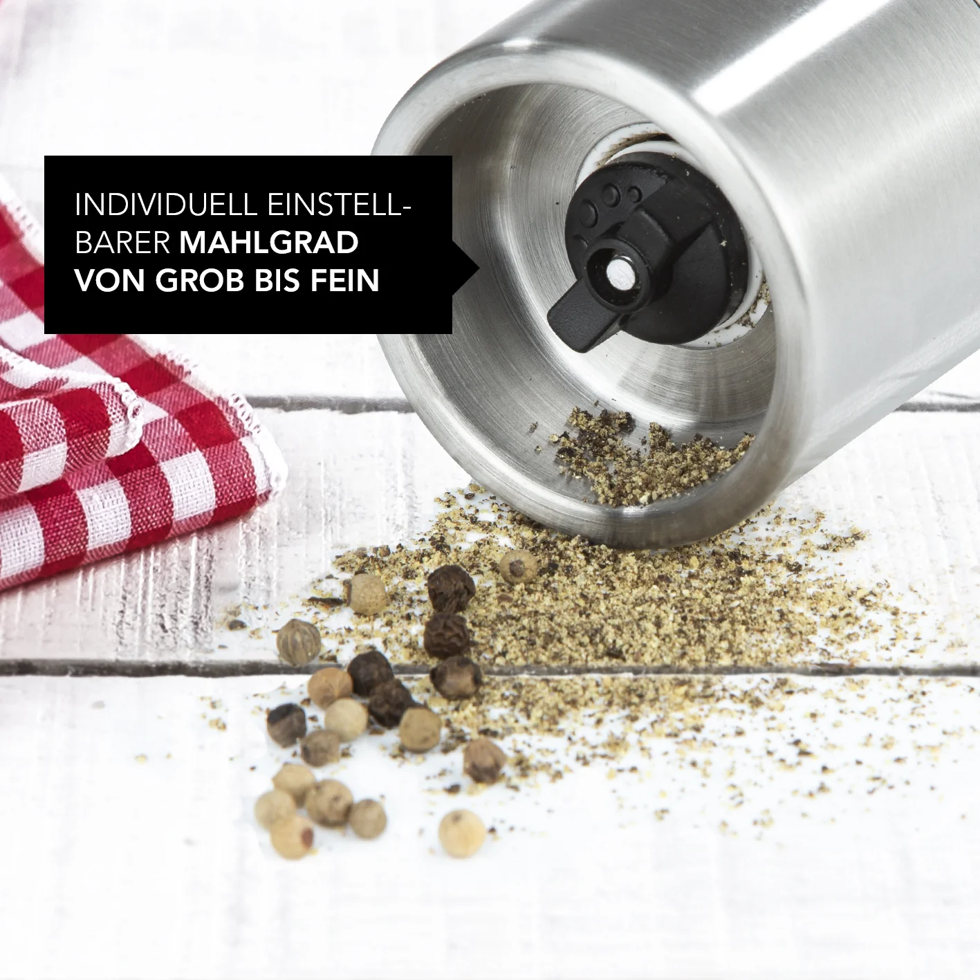 Gewürzmühle - Für 2 Gewürze gleichzeitig - silber - Image 4