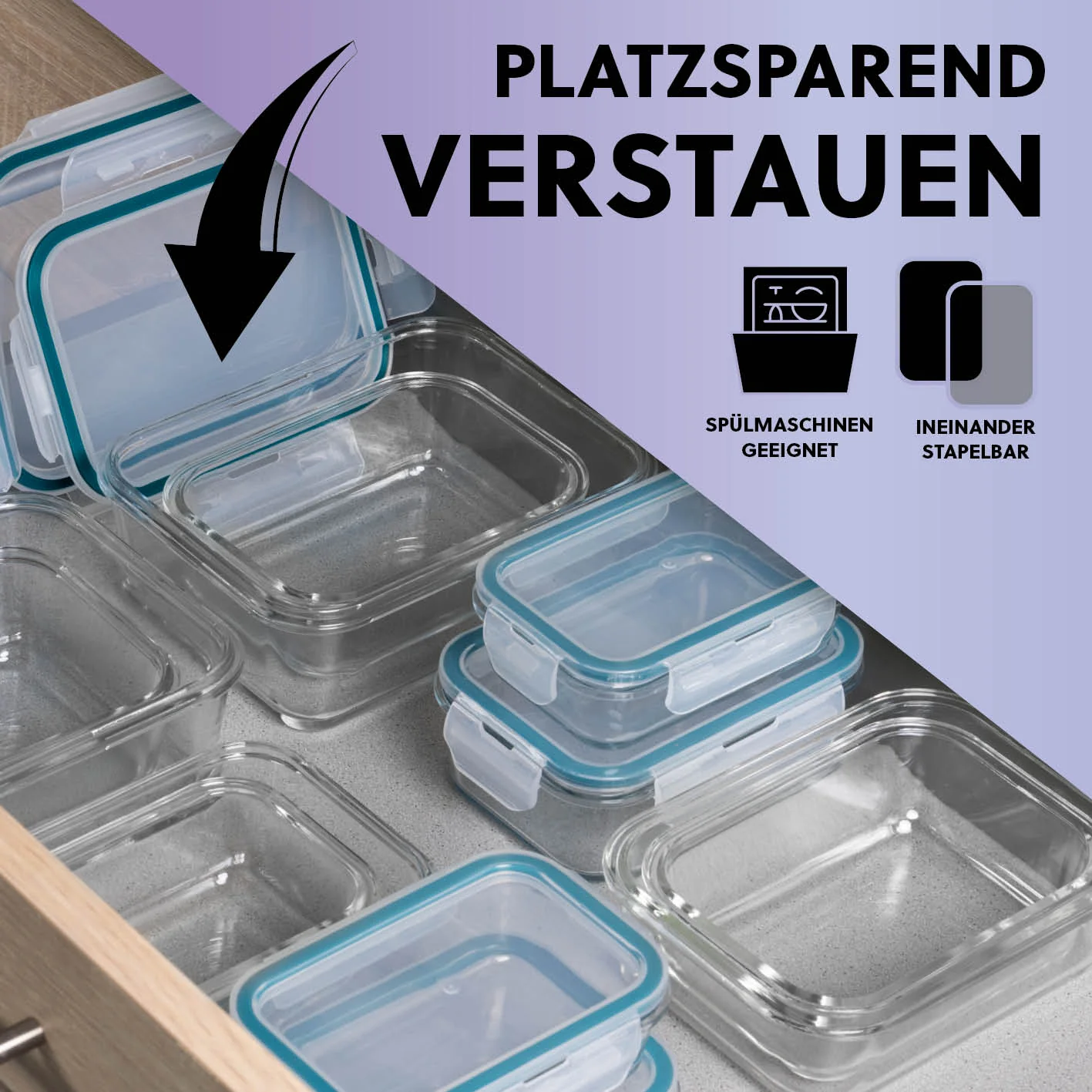 Frischhaltedosen Klick-it, 6-tlg., Mint - Image 8