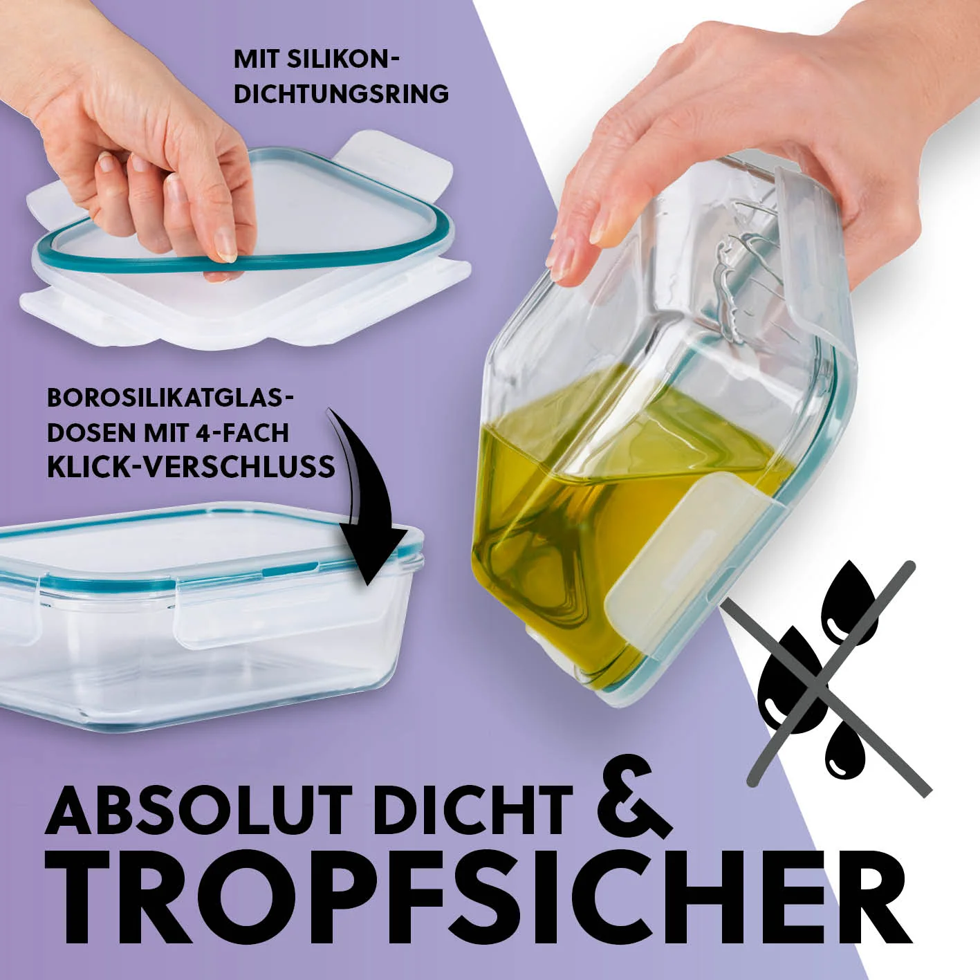 Frischhaltedosen Klick-it, 6-tlg., Mint - Image 4