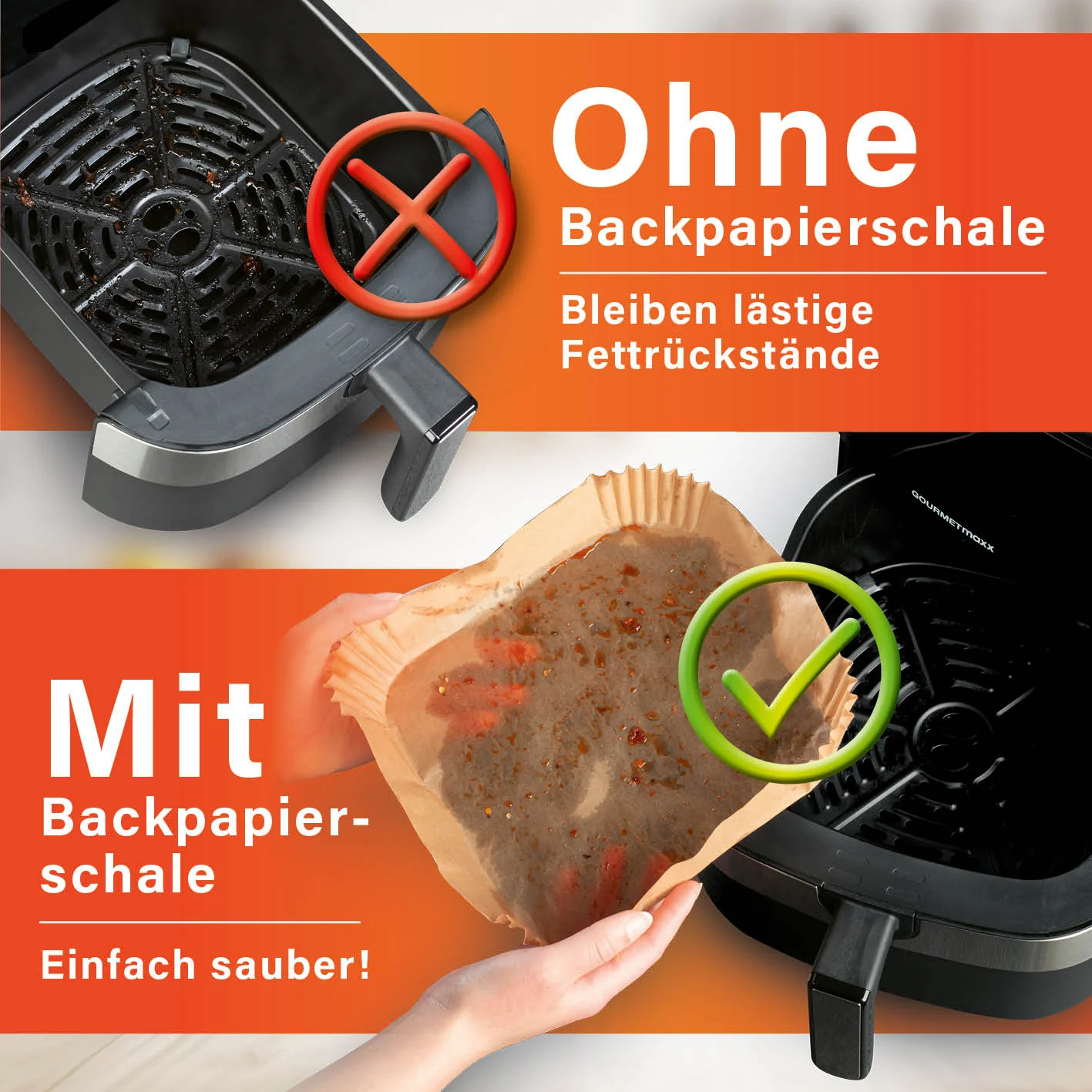 Backpapierschalen für Heißluftfritteusen (5–6 l) - 100 Stück - Image 4