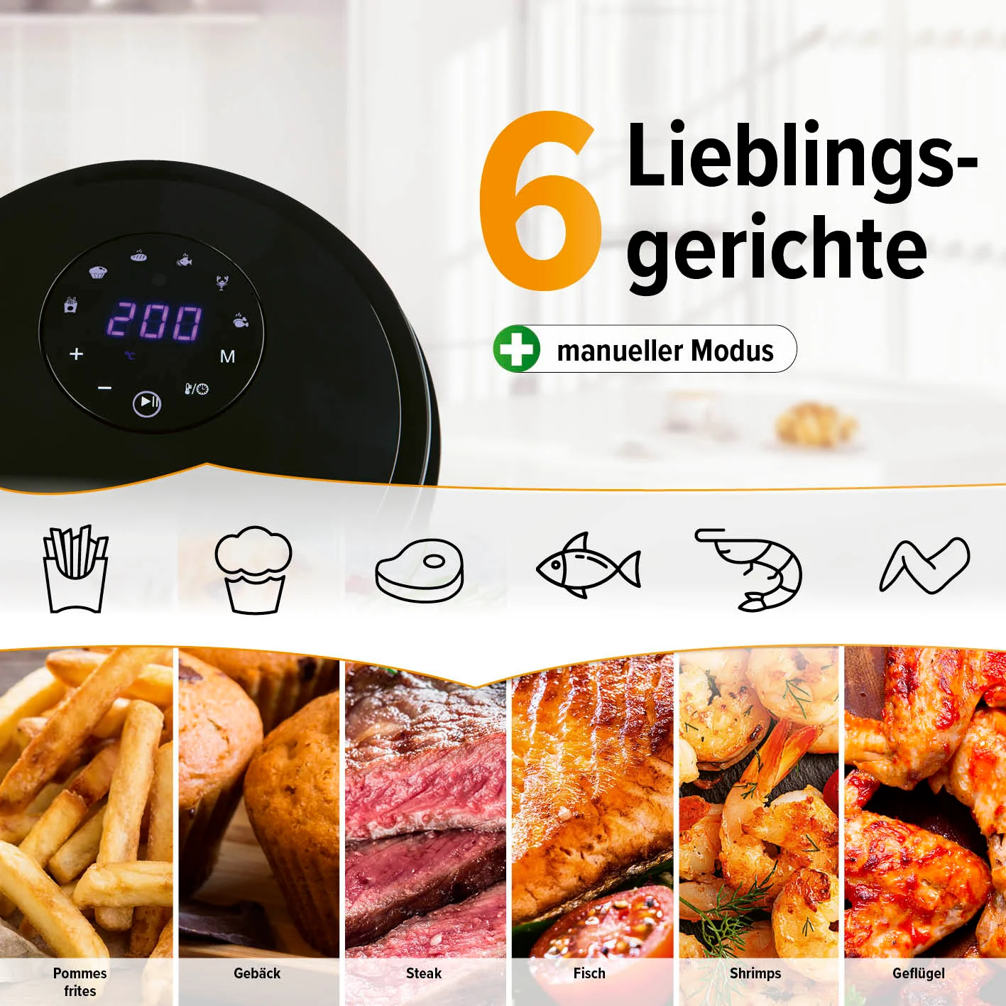 Heißluftfritteuse - 3 l - Image 3