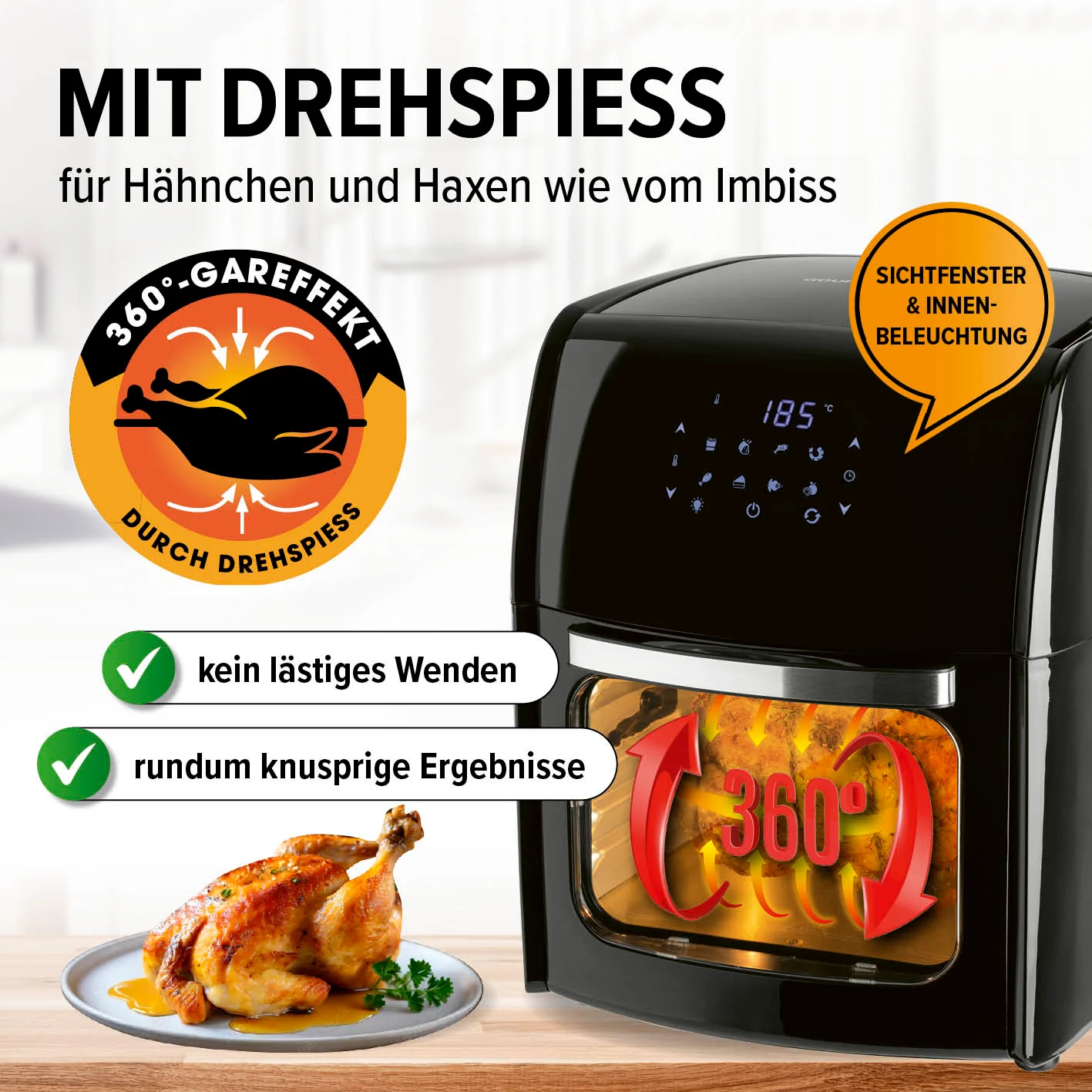 Digitale Heißluftfritteuse - 12 l - Image 6
