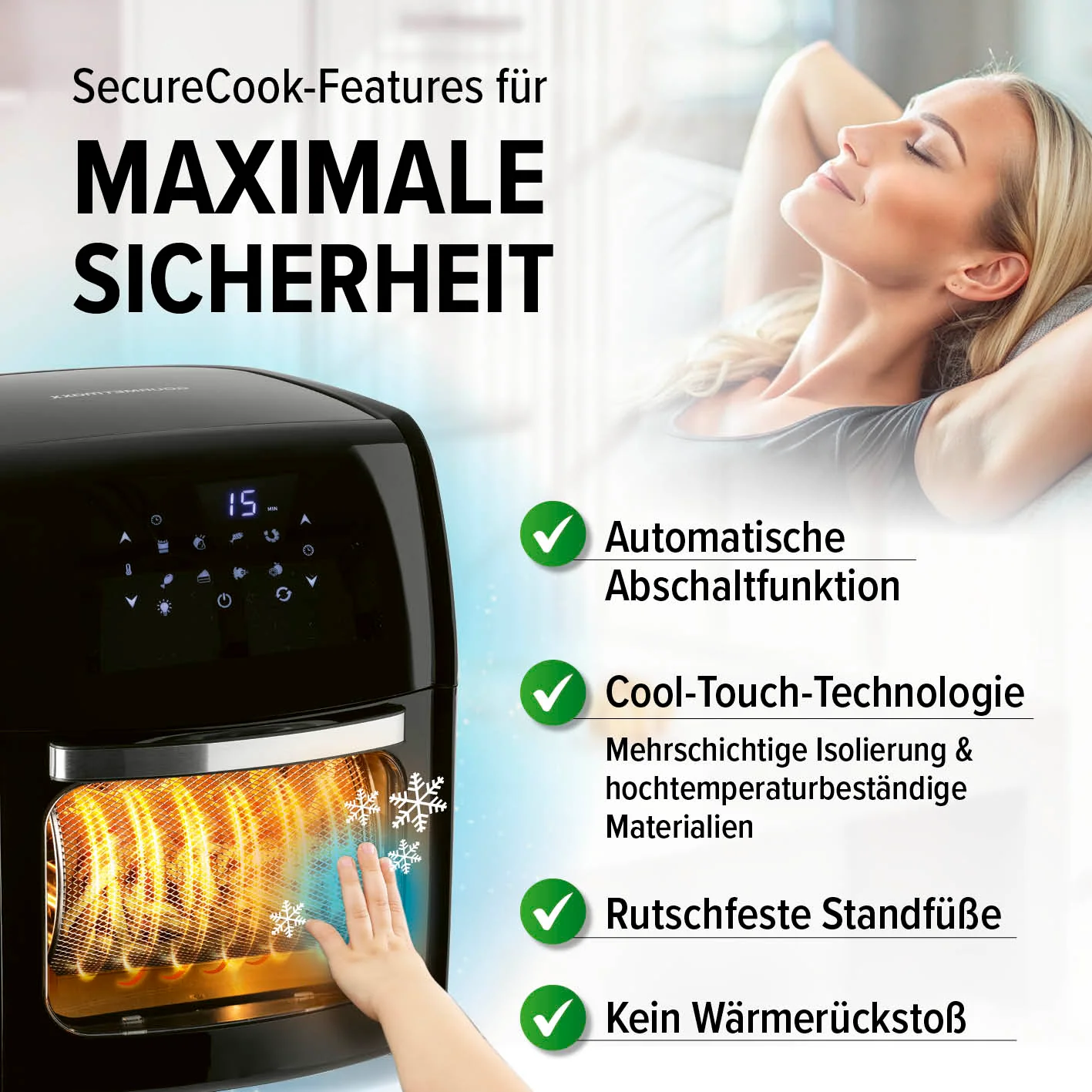 Digitale Heißluftfritteuse - 12 l - Image 9
