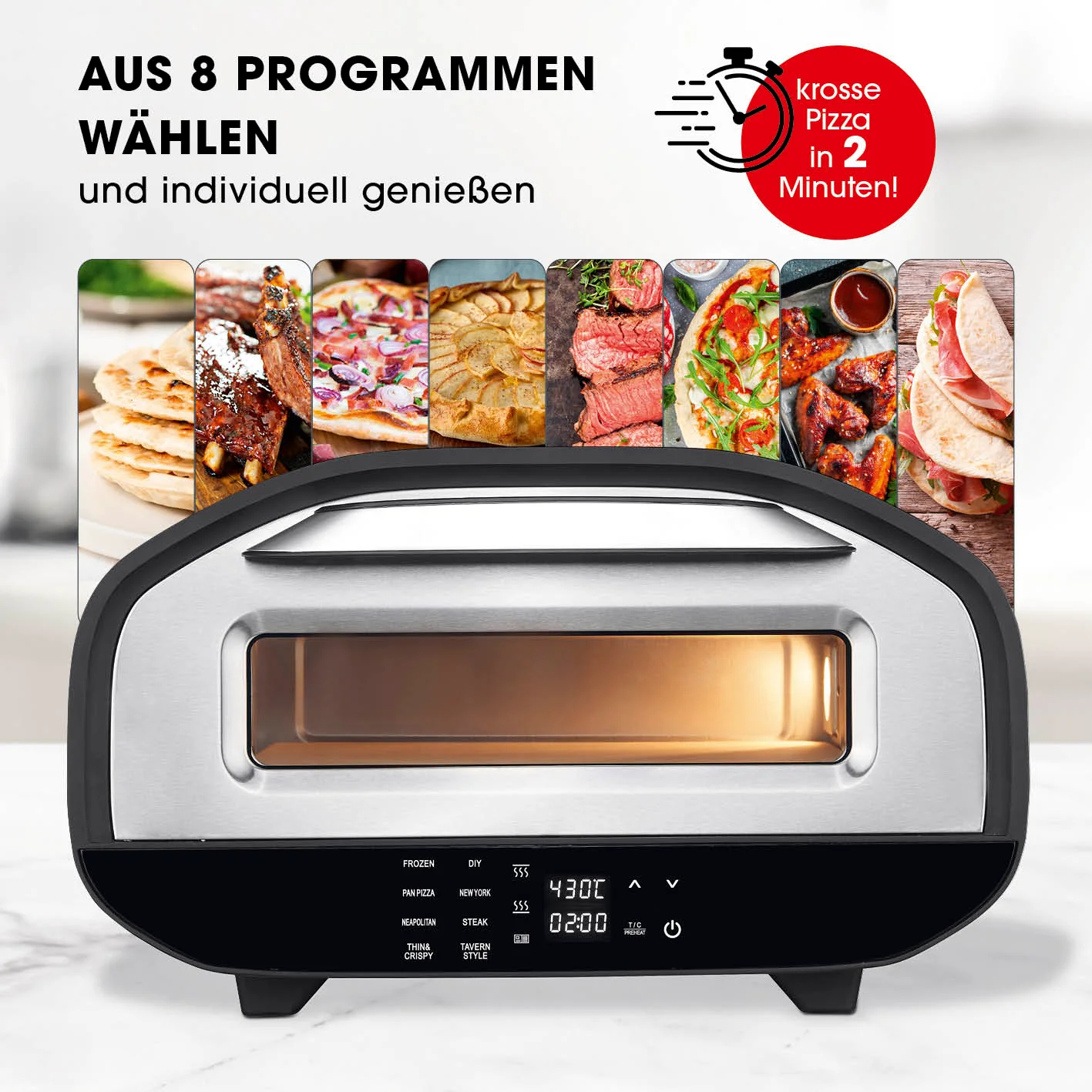 Elektro-Pizzaofen mit Pizzaheber - Image 5