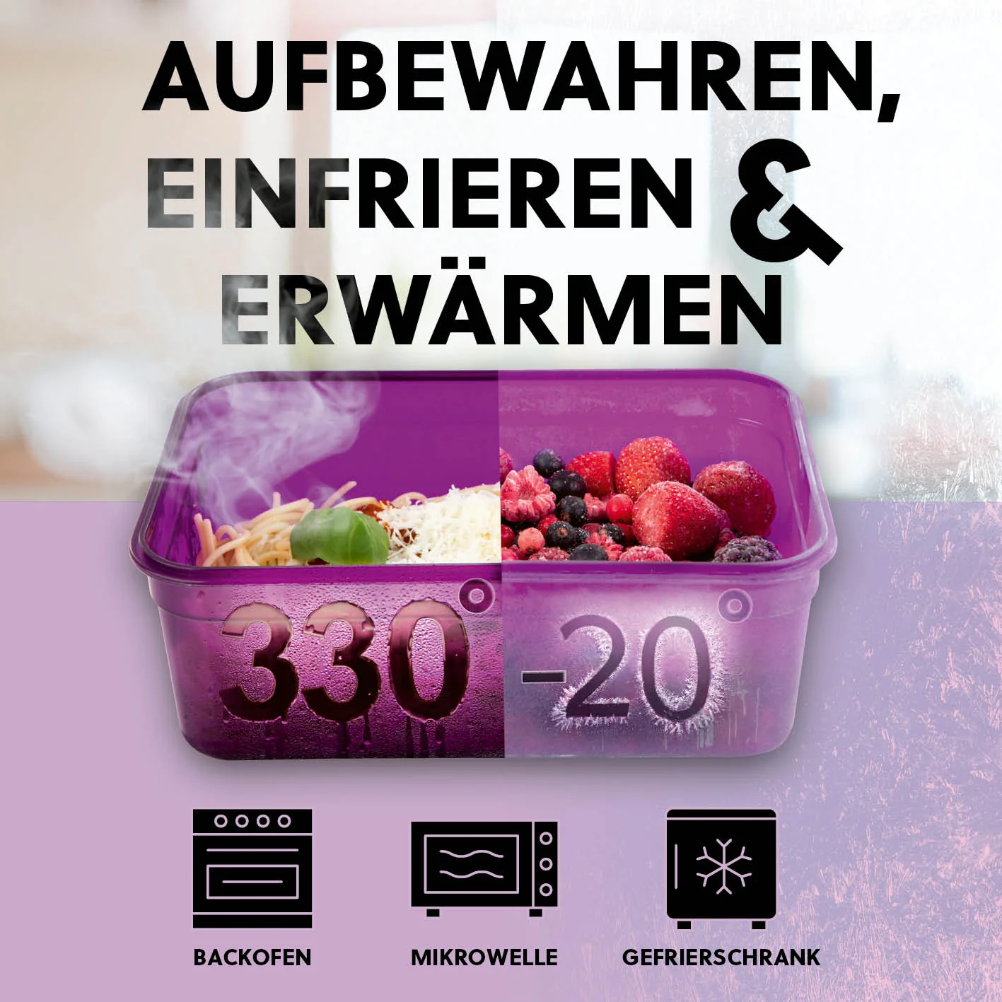 Frischhaltedosen Klick-it, 28-tlg., Lila - Image 5