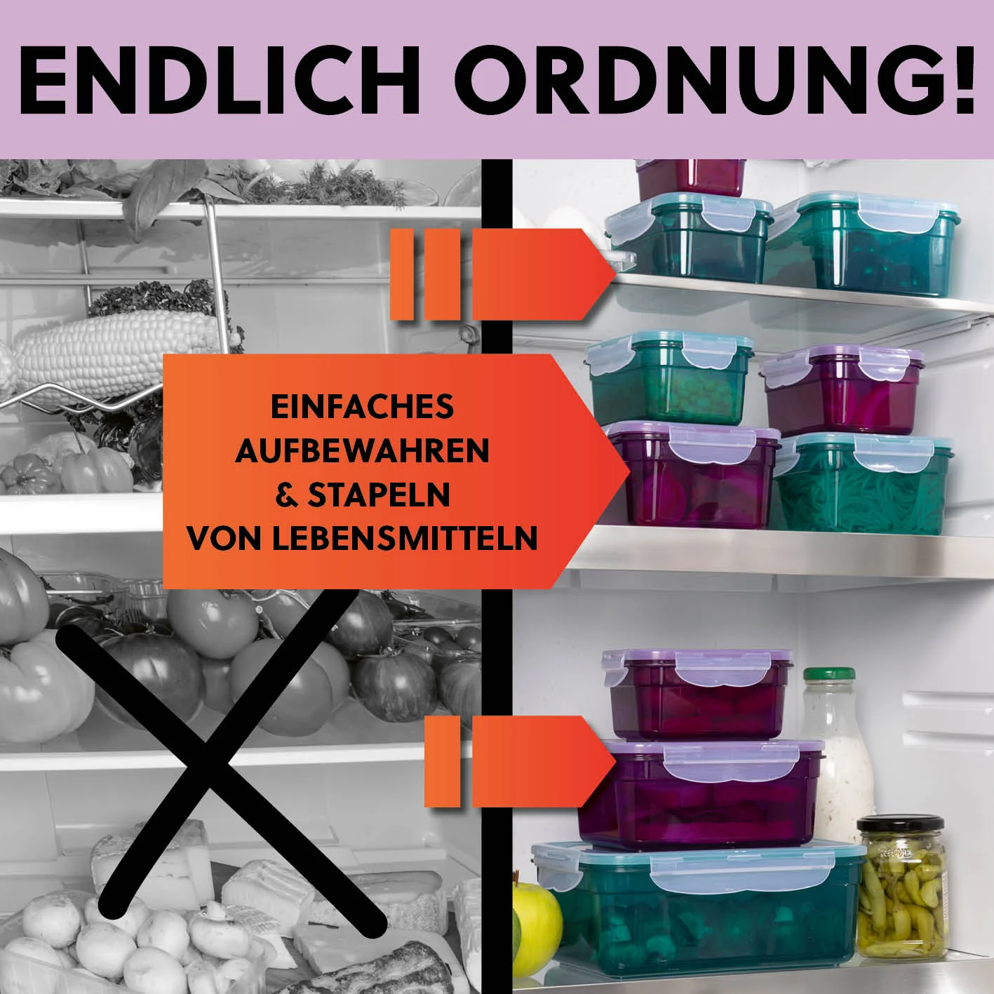 Frischhaltedosen Klick-it, 28-tlg., Lila - Image 7