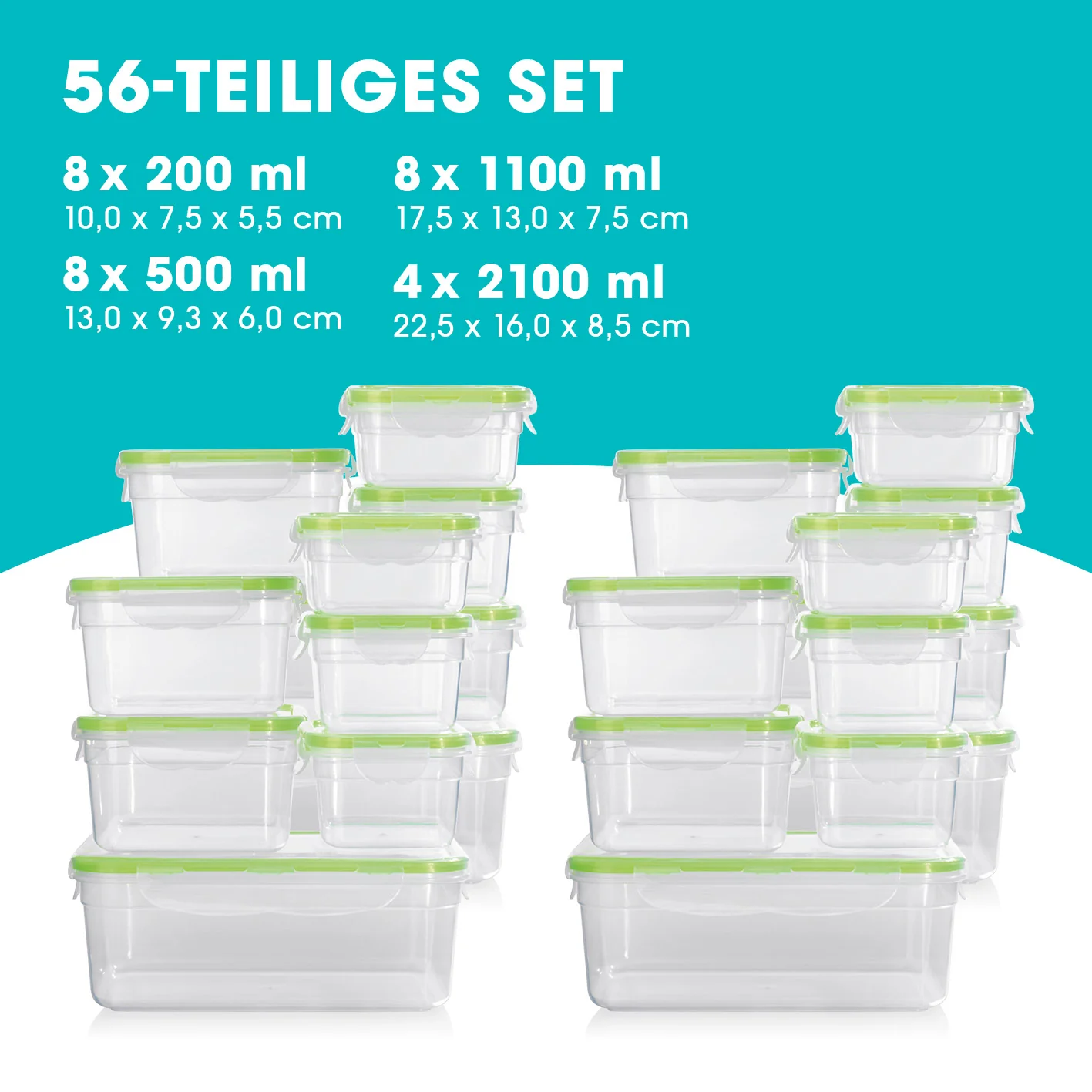 Frischhaltedosen Klick-it - 56-tlg. - transparent - Image 3