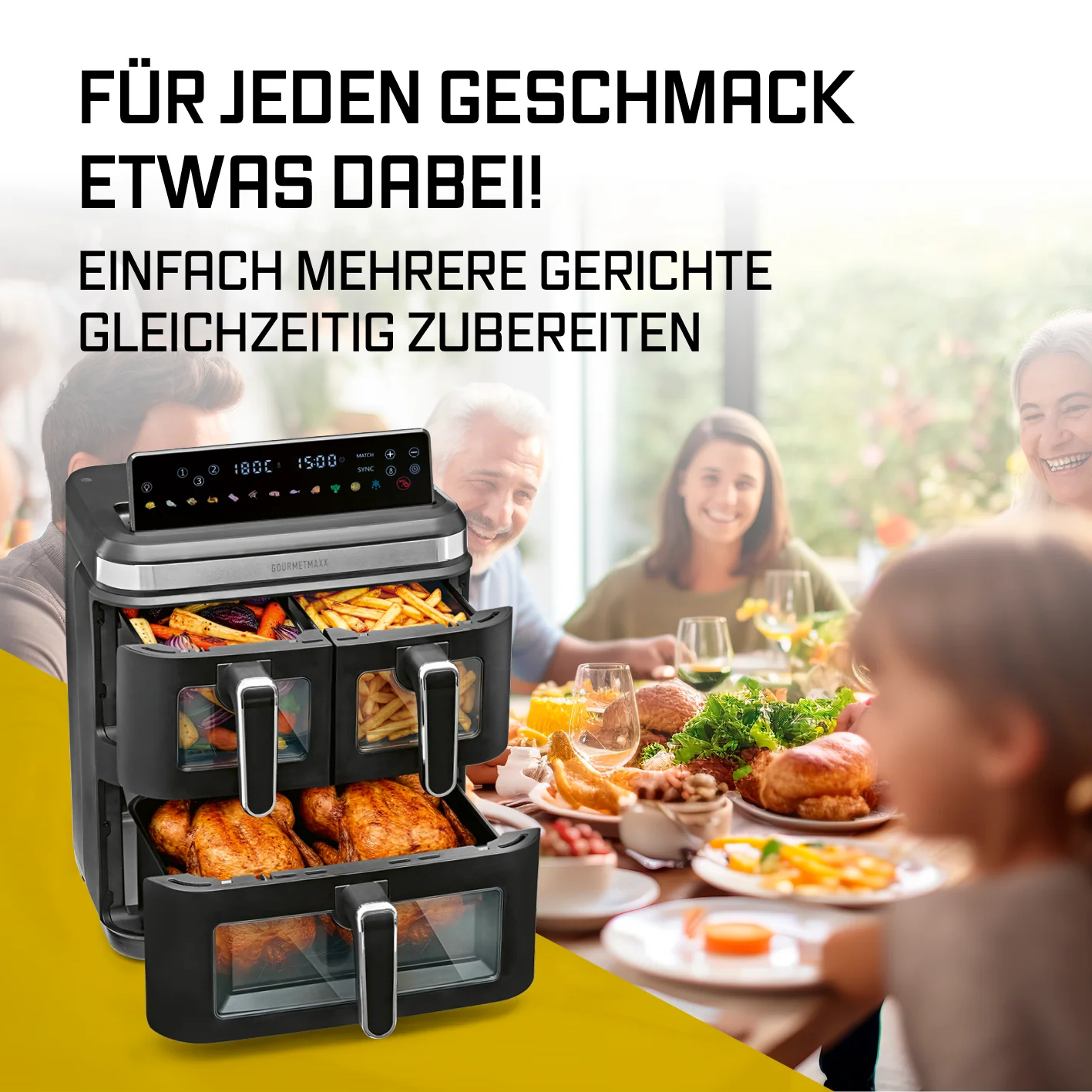 FryUp3 Vertikale 3-Kammer-Heißluftfritteuse mit Sichfenstern - 17 Liter (2 x 4, 1 x 9 l) - Image 10