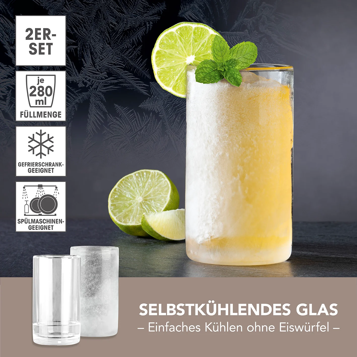 Glas selbstkühlend - 2er-Set je 280 ml - Image 2
