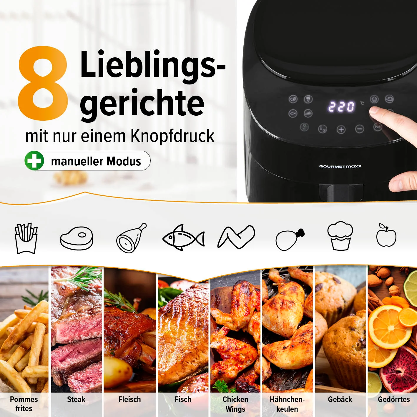 Heißluftfritteuse - 4,5 l - Image 3
