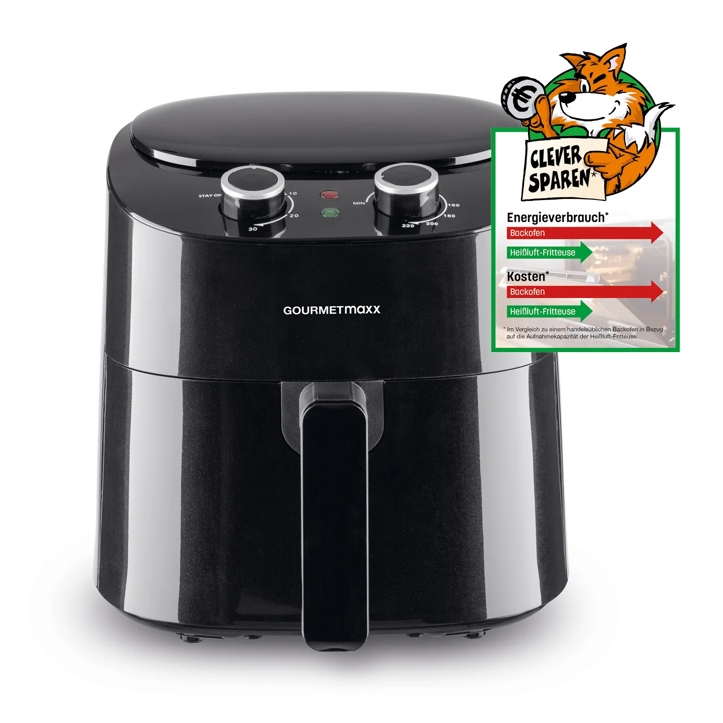 Heißluft-Fritteuse Mechanisch 4,7l  - Schwarz - Image 2