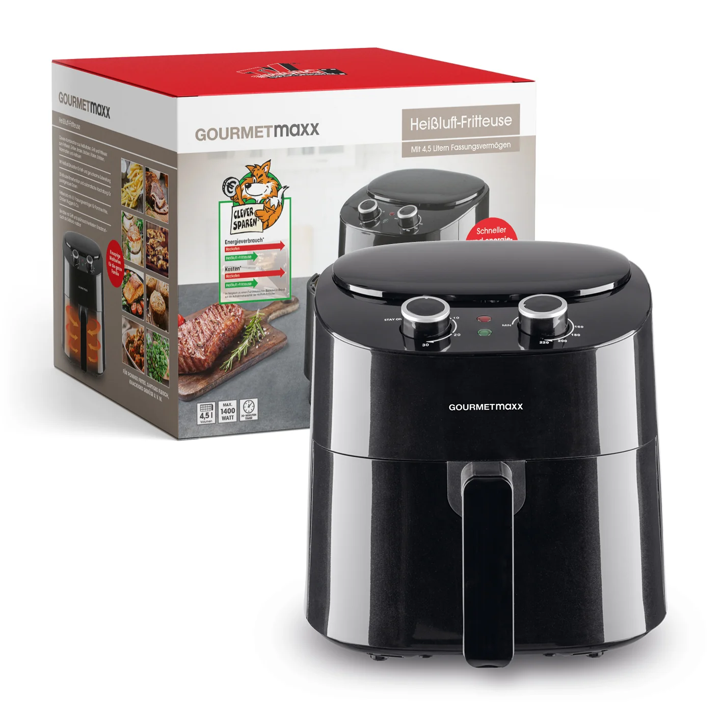 Heißluft-Fritteuse Mechanisch 4,7l  - Schwarz - Image 8