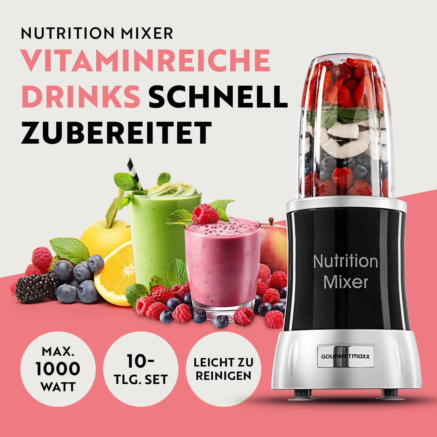 Nutrition Mixer Schwarz/Silber - Image 2