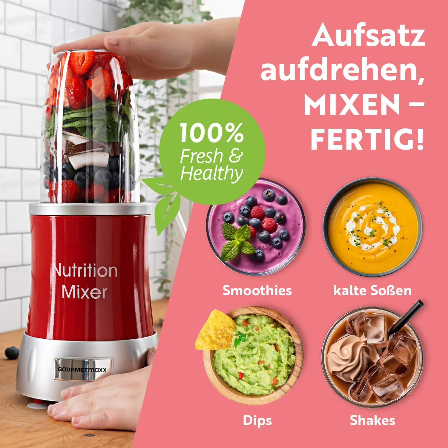Nutrition Mixer Rot/Silber - Image 5
