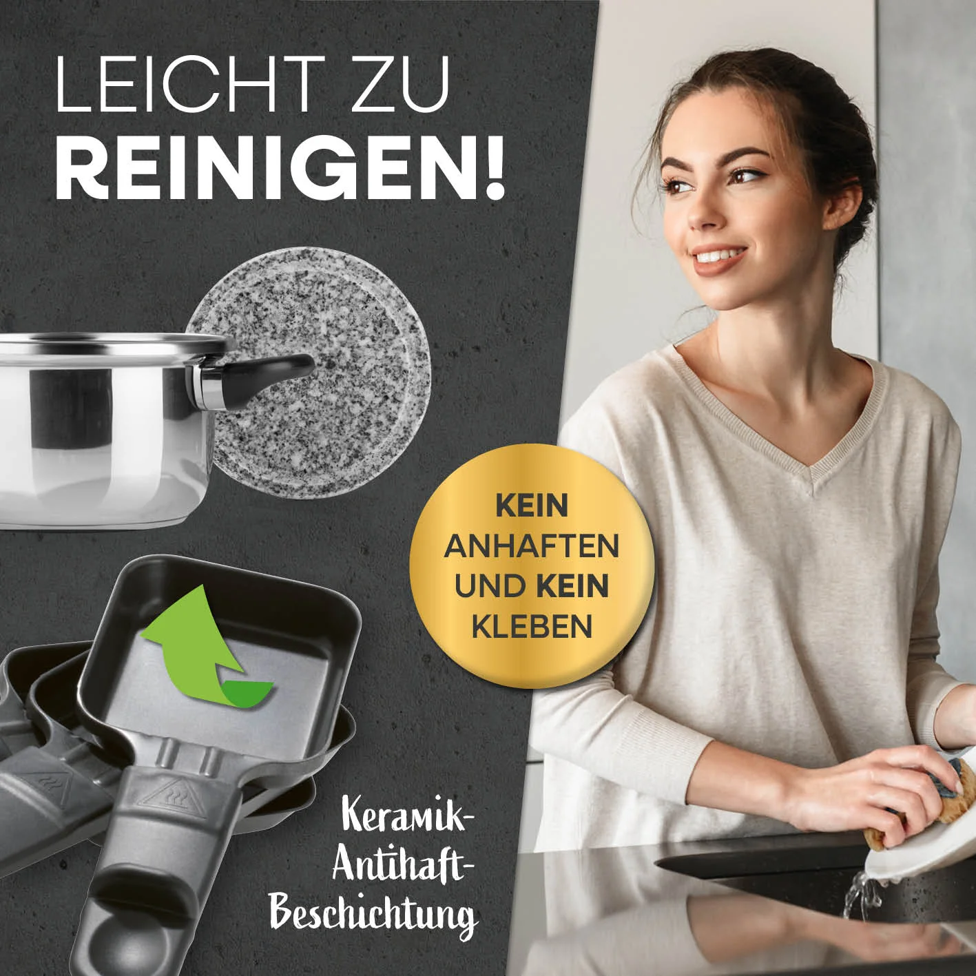 Raclette- & Fondue-Set GRANITlook - schwarz - Image 7