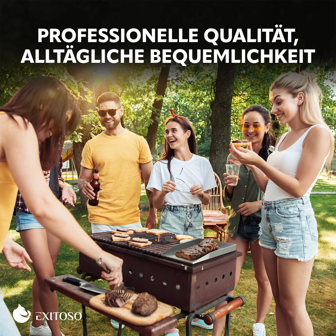Grillplatte + Grillspachtel - Edelstahl - Universalgröße - Image 7