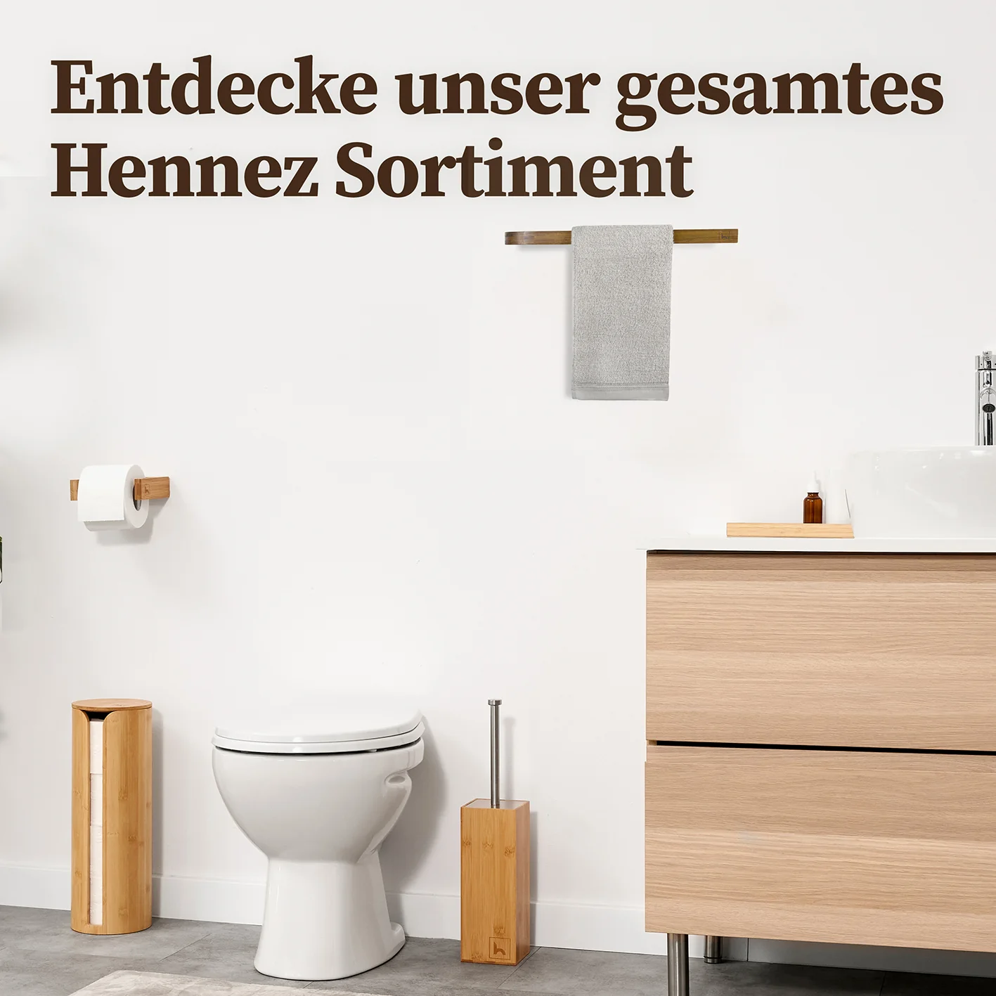 Handtuchstange "Alfred" ohne Bohren - Akazie - Image 6