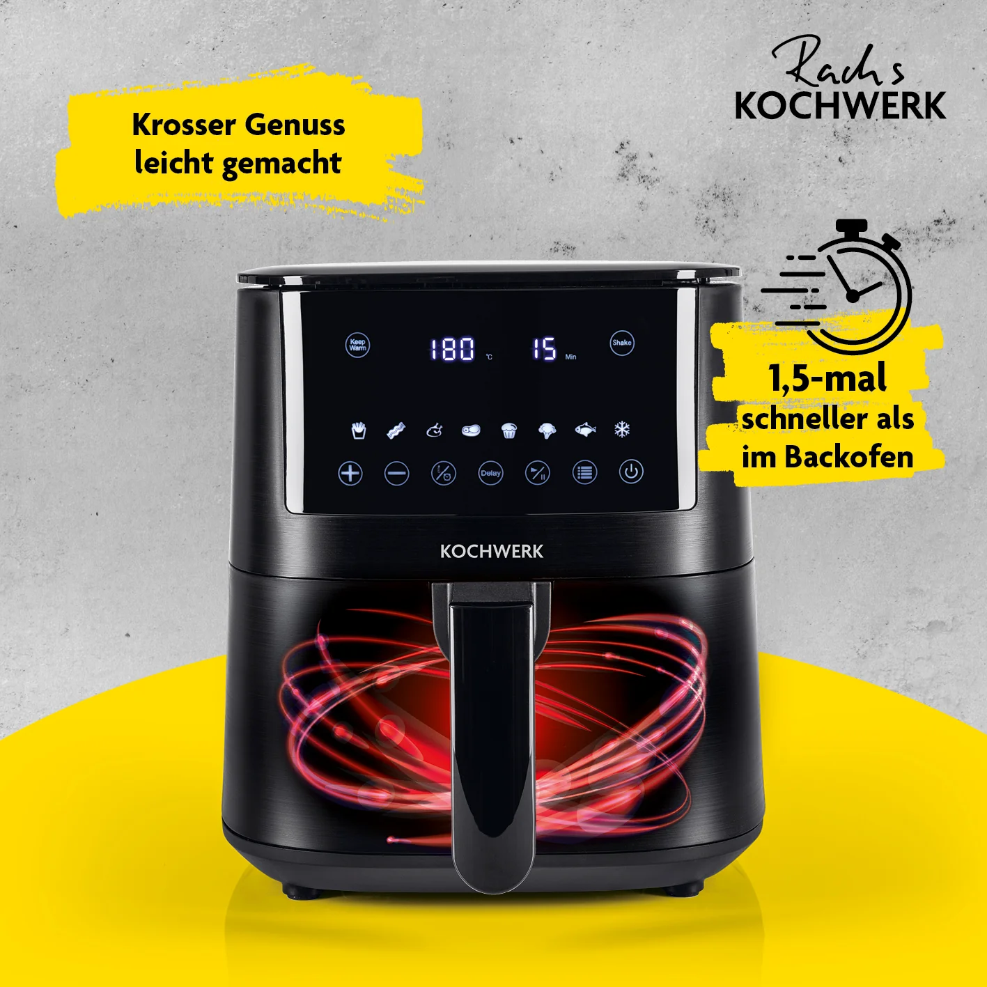 Heißluft-Fritteuse Digital 4,2l - 8 Programme - mit Erinnerungsfunktion - Image 4