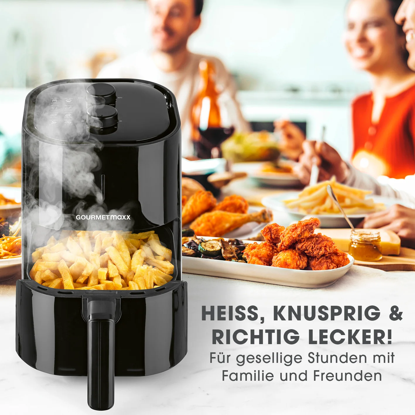 Heißluft-Fritteuse Mechanisch 3,6l - Schwarz - Image 8