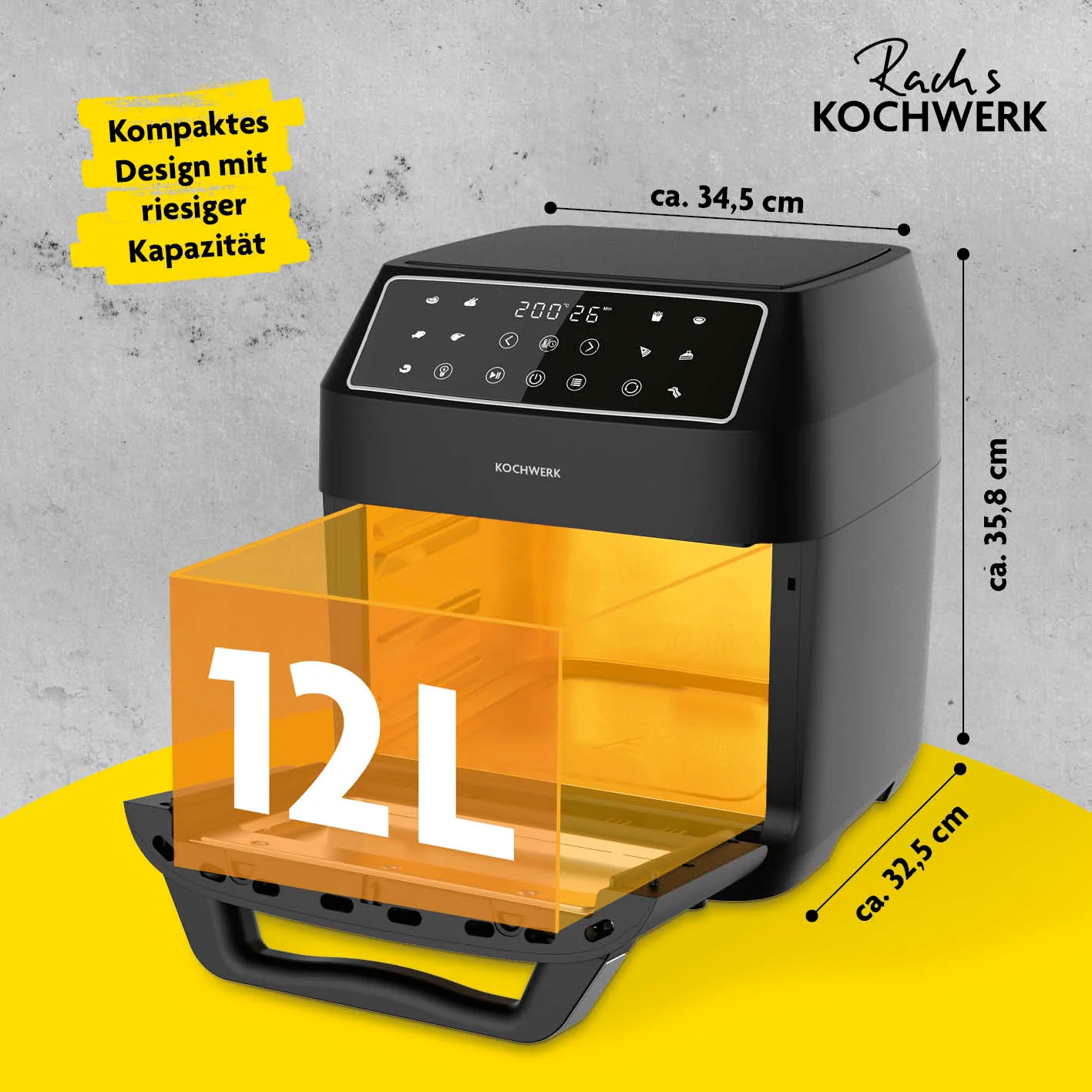 Heißluft-Ofen Digital 12l 1700W - Image 4