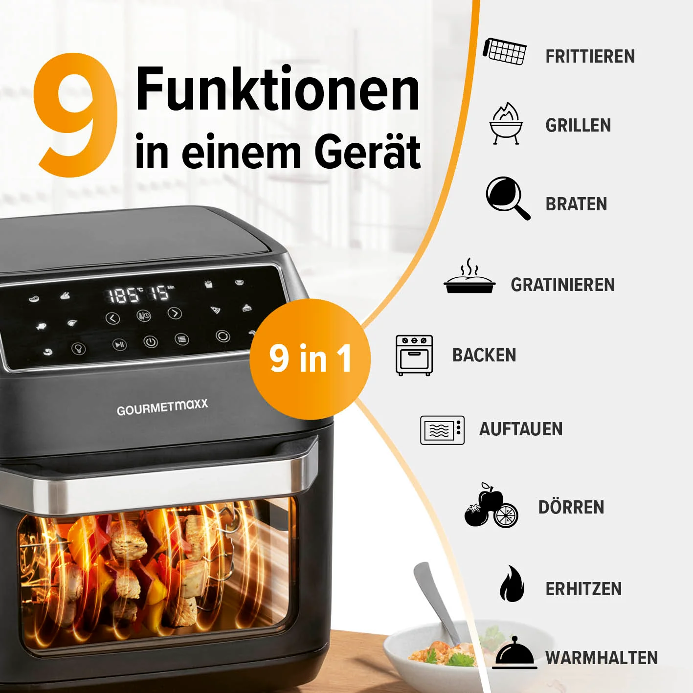 Digitale Heißluftfritteuse - 12 l - Image 10