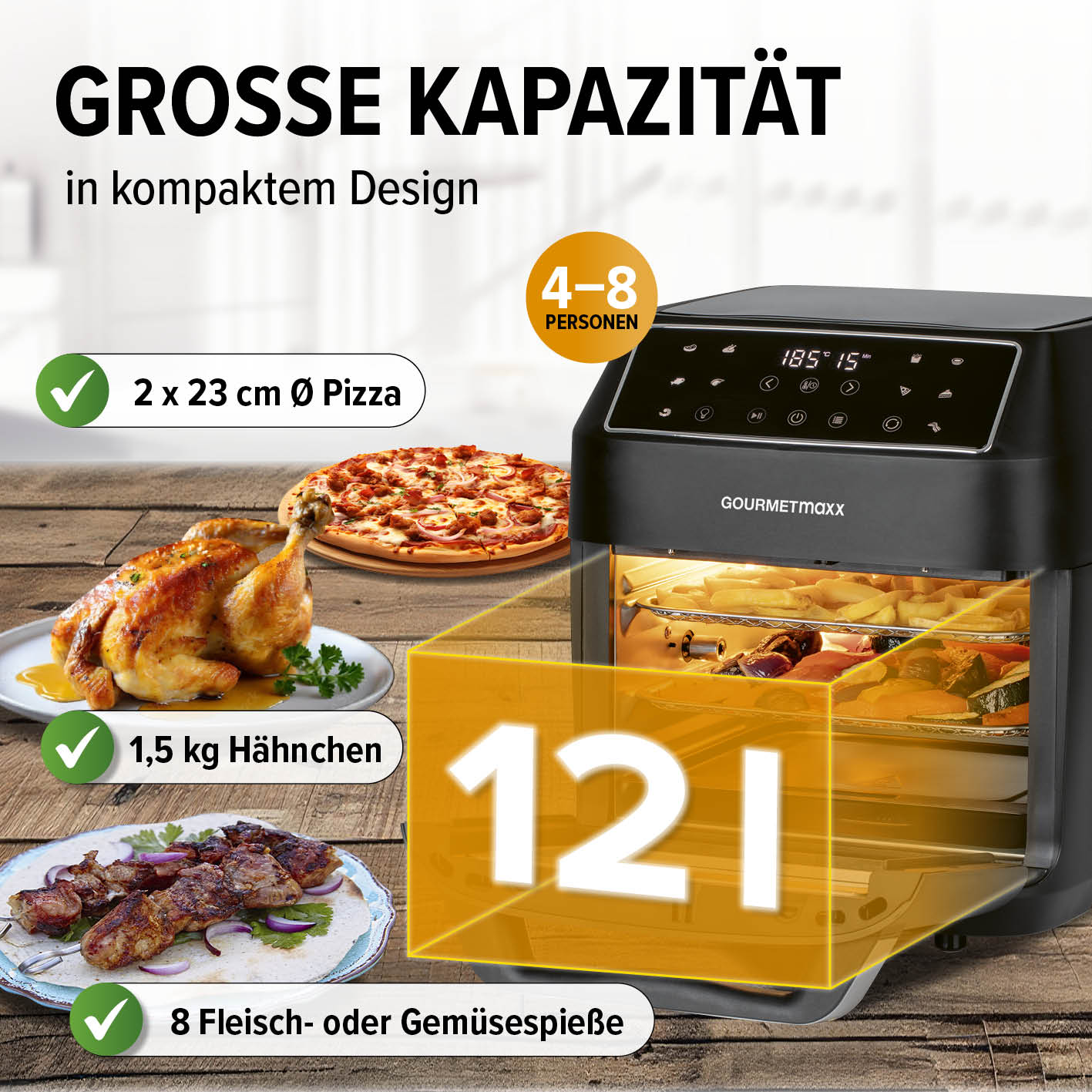 Digitale Heißluftfritteuse - 12 l - Image 4