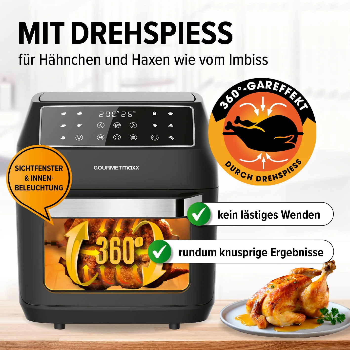 Digitale Heißluftfritteuse - 12 l - Image 6