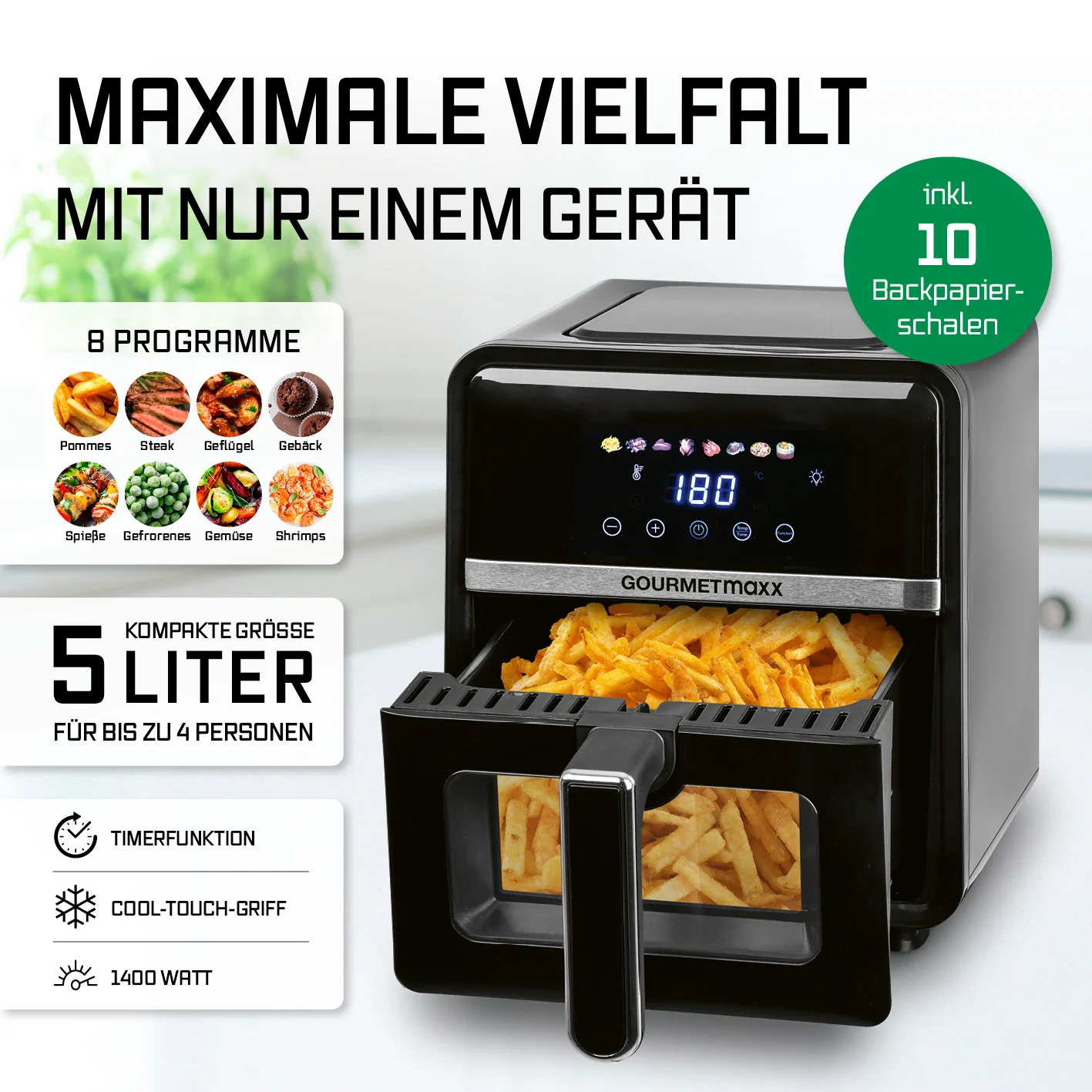 Heißluftfritteuse - 5 Liter - Image 2