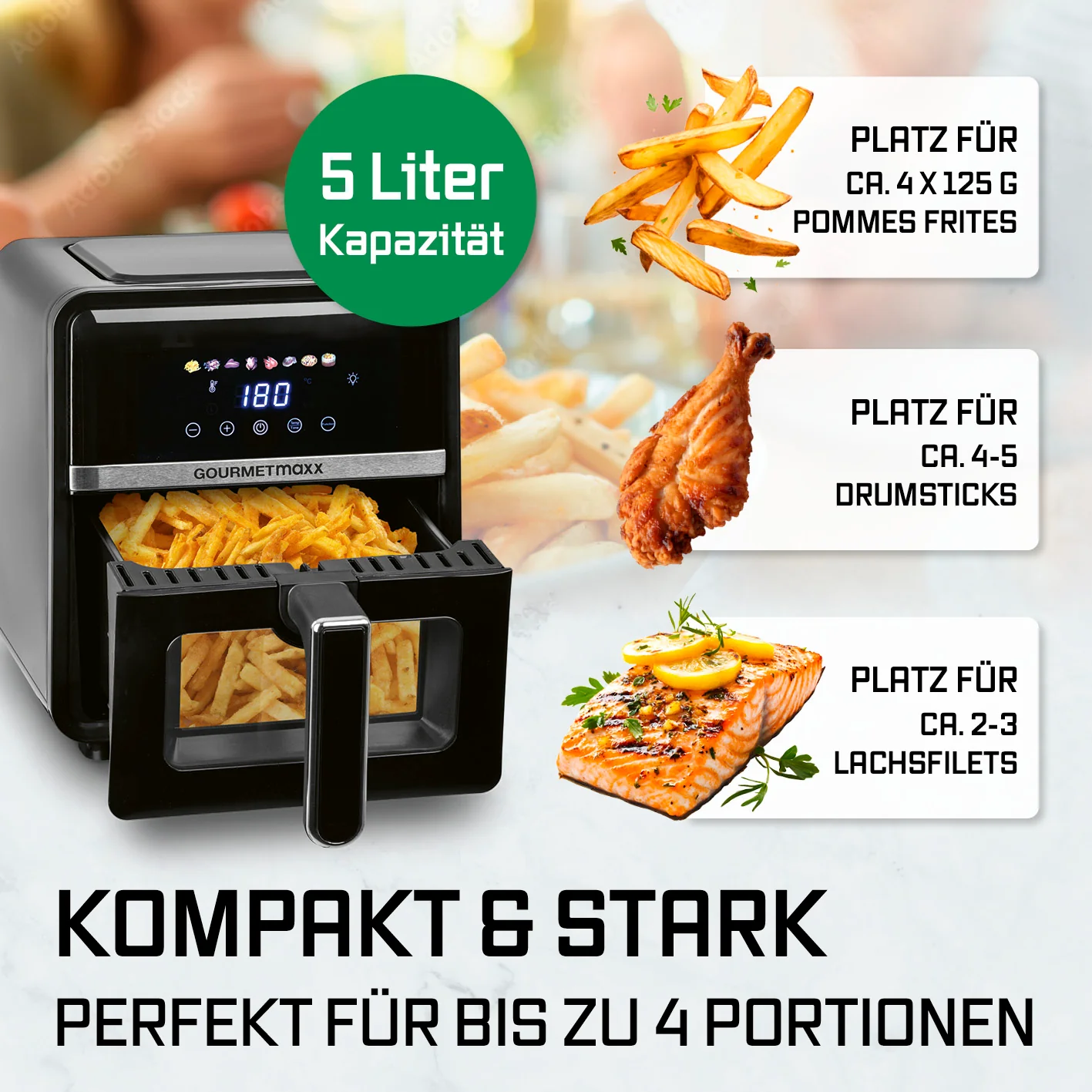 Heißluftfritteuse - 5 Liter - Image 4